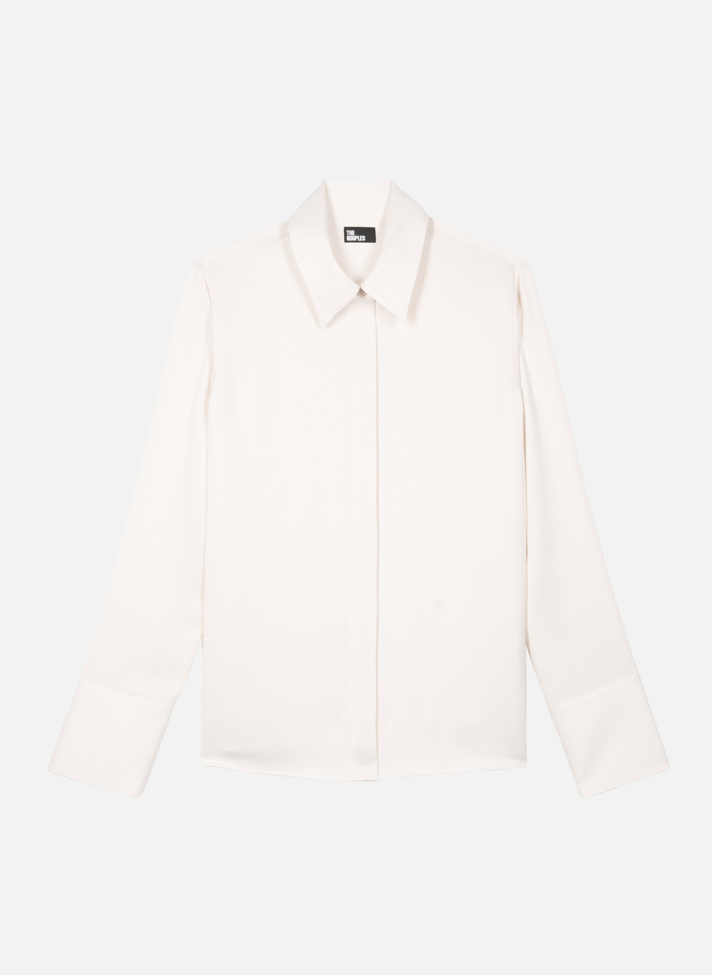 Chemise en satin THE KOOPLES Blanc