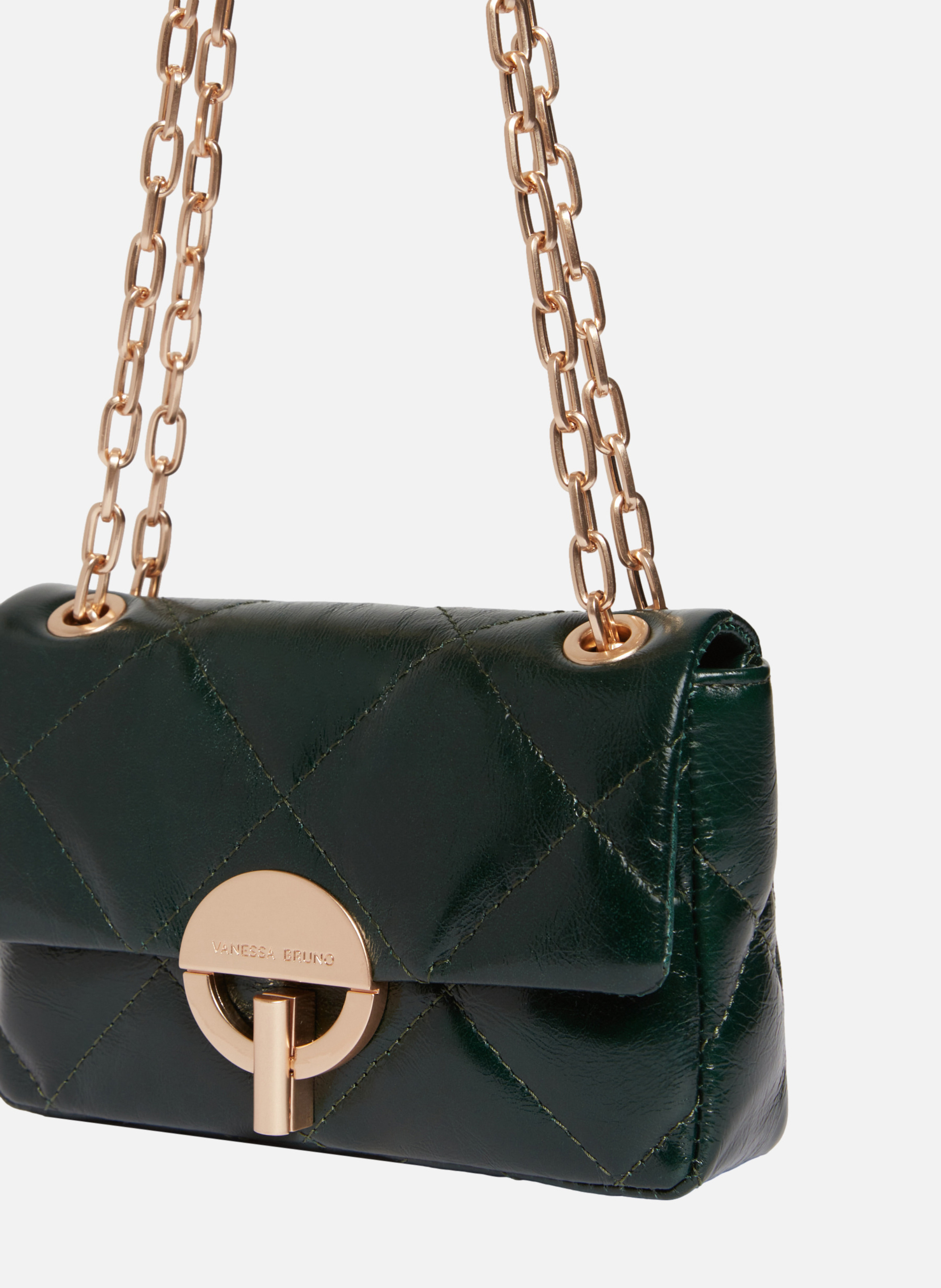 Petit sac moon en cuir VANESSA BRUNO Vert