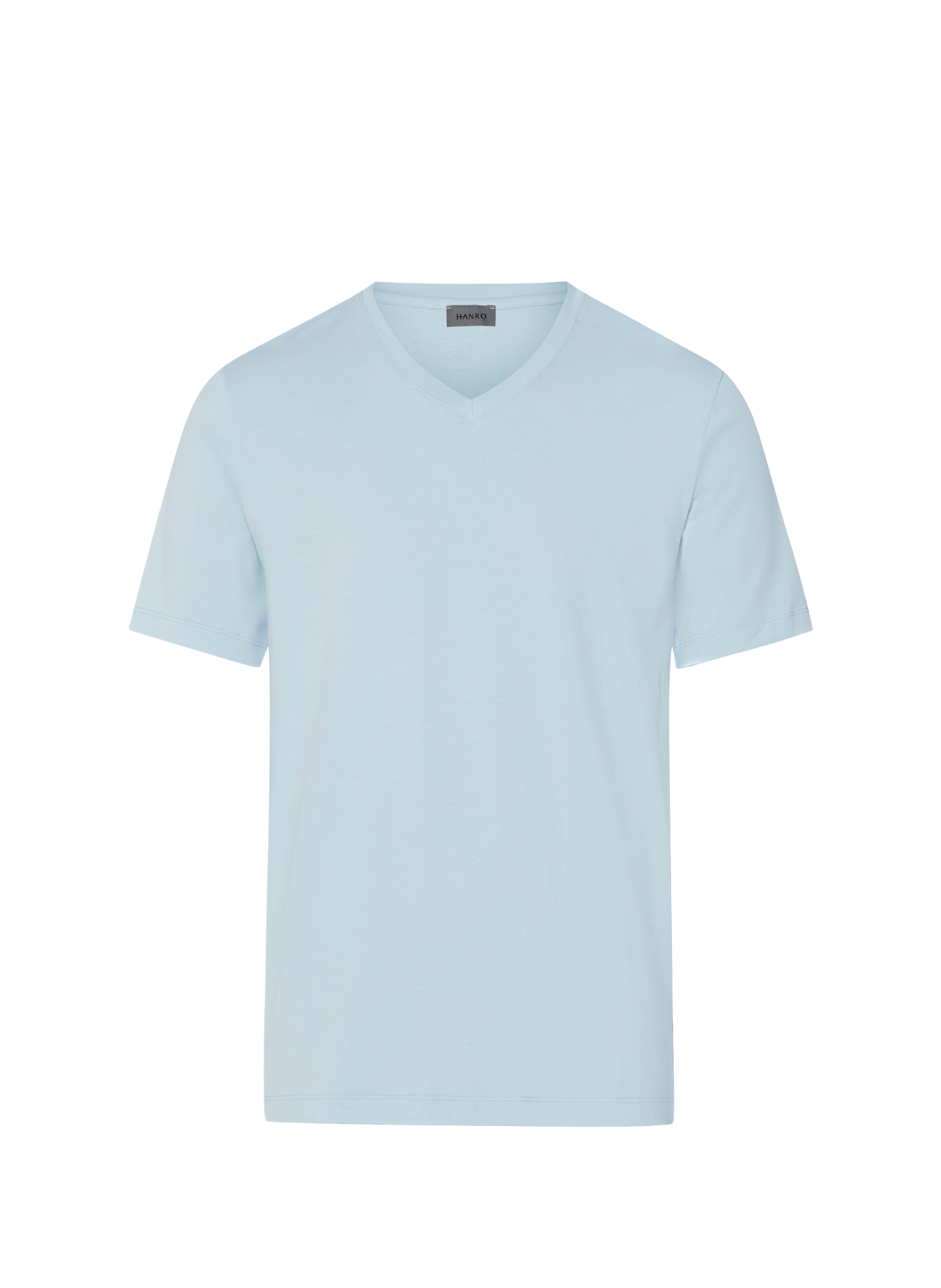 T-hirt à col V en coton HANRO Bleu