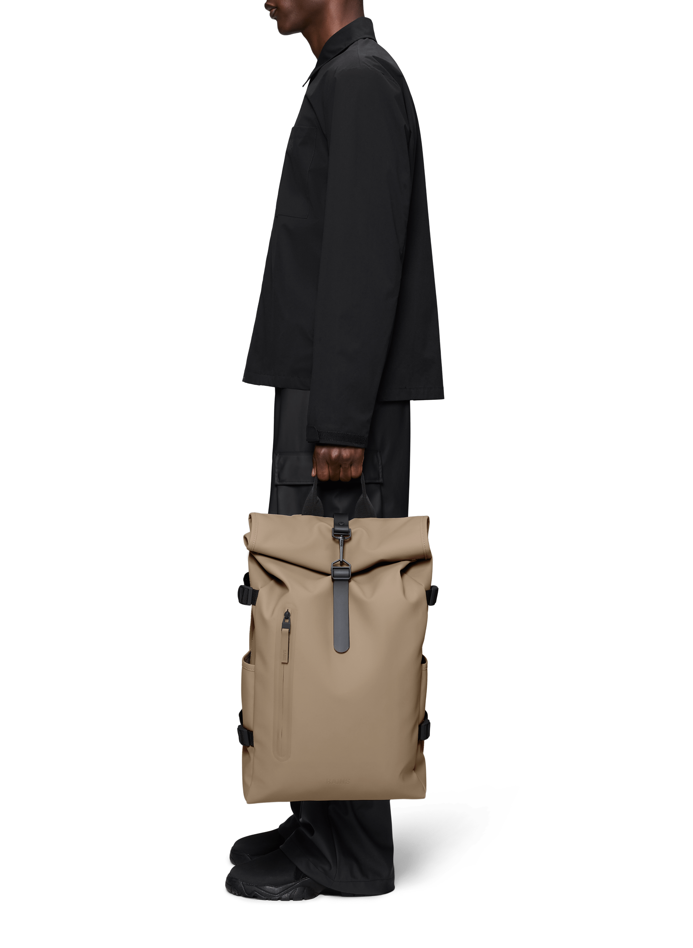 Sac à dos Rolltop Rucksack Large RAINS Beige