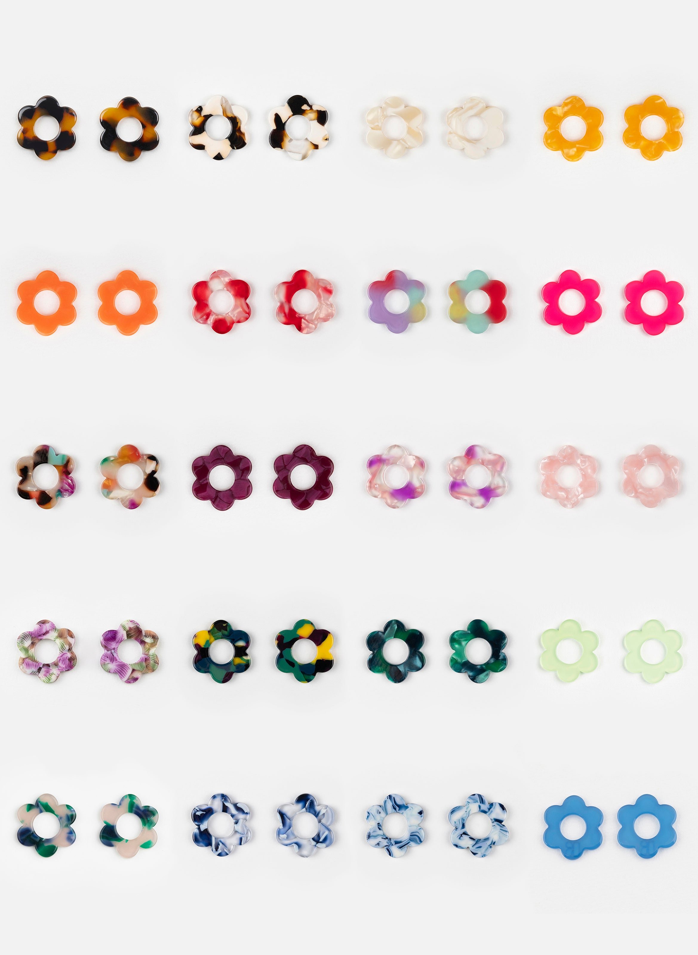 Charms baby fleurette en acétate de cellulose KURAGE GINZA Kaki