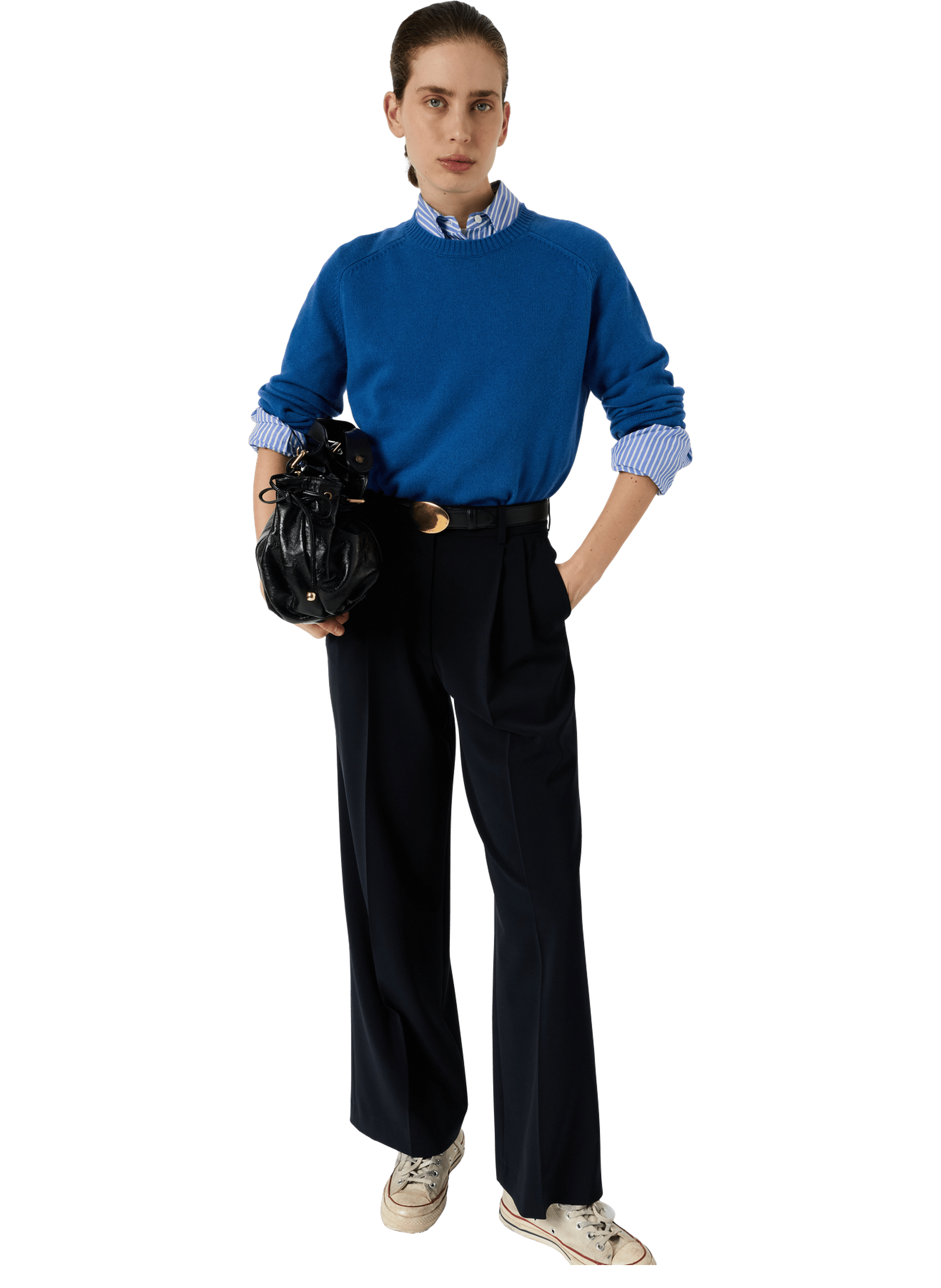 Pull à col rond en laine GERARD DAREL Bleu