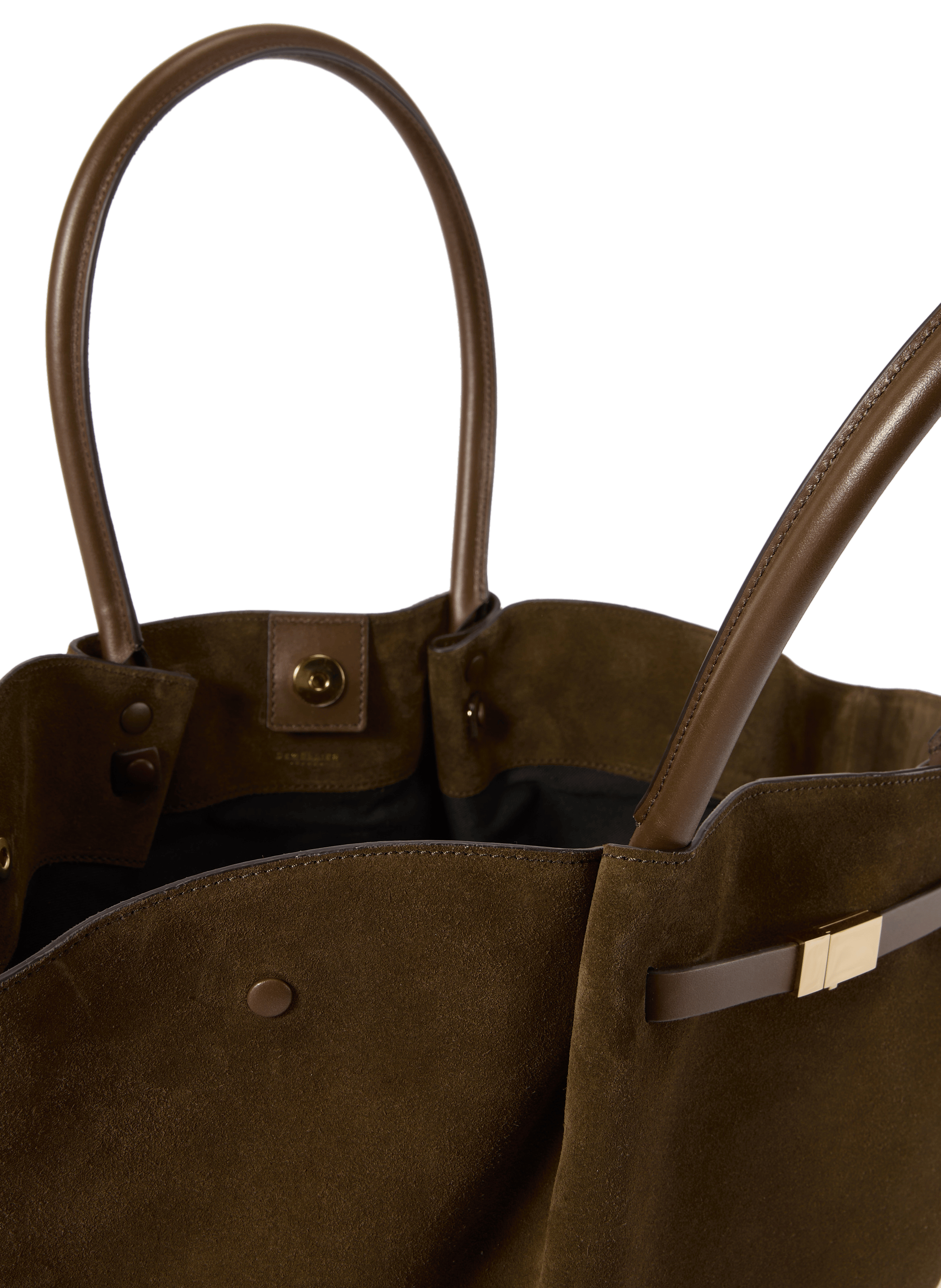 Bag New York in suede leather DEMELLIER LONDON Brown