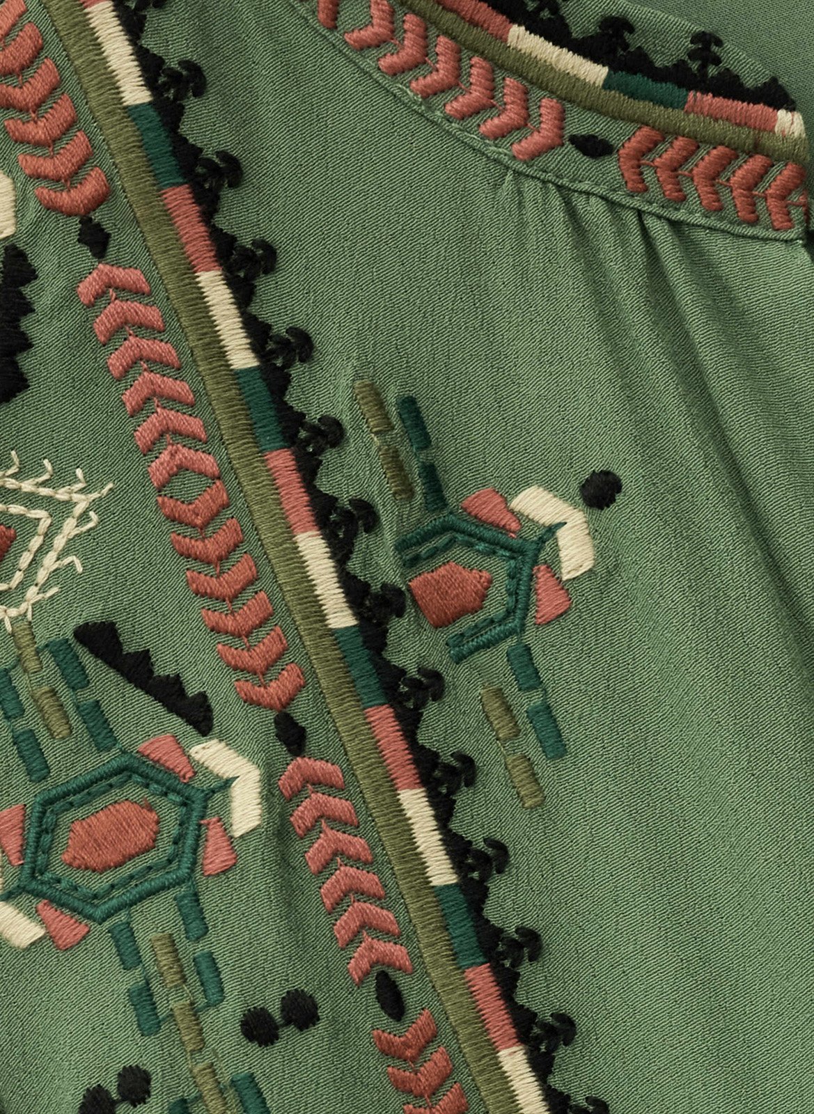 Blouse ample brodée tilt BA&SH Vert