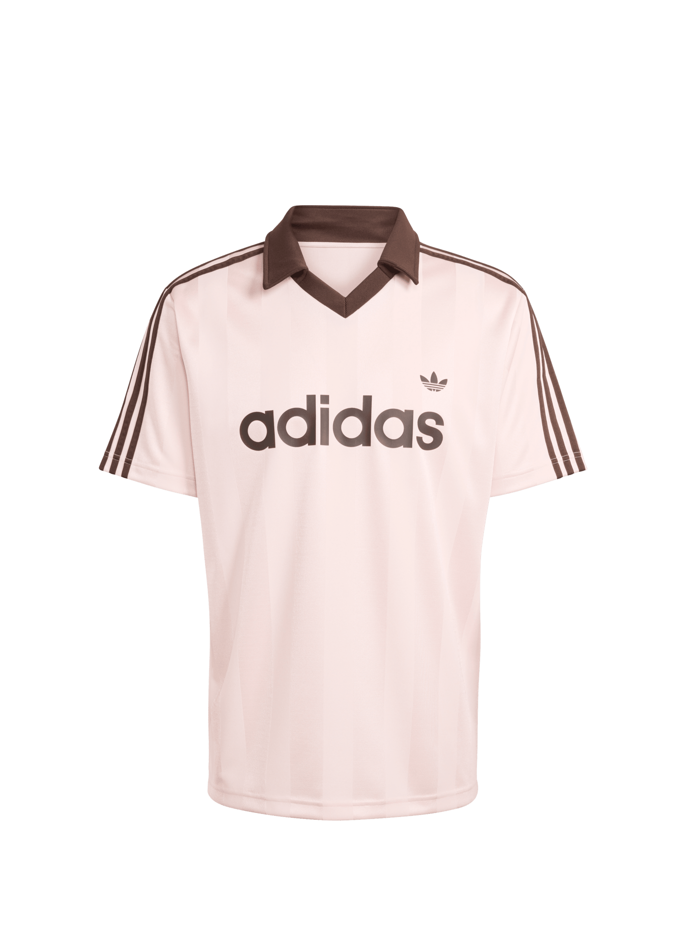 V-neck T-shirt with brand logo on chest ADIDAS Pink