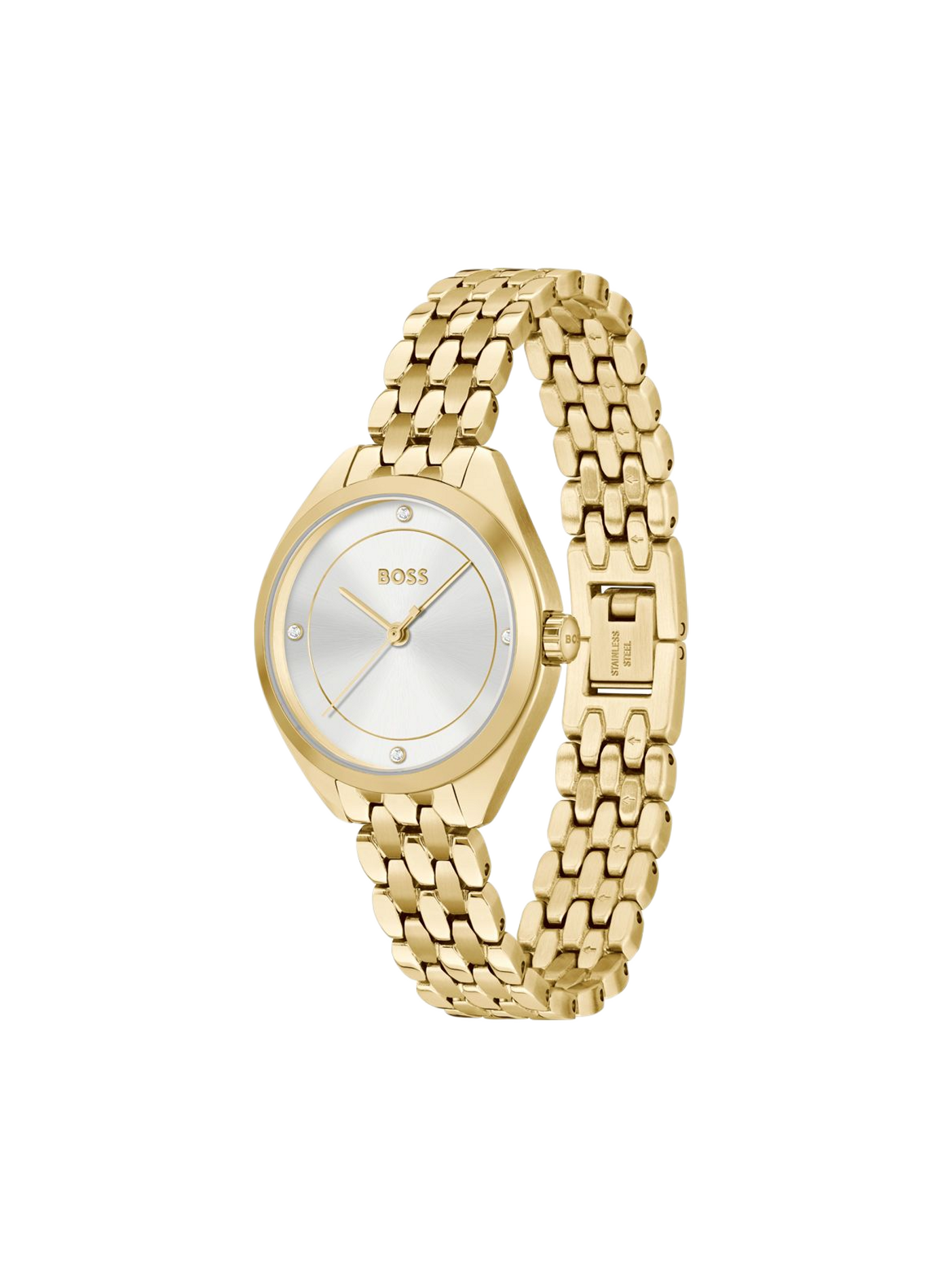 Mae quartz watch in stainless steel BOSS MONTRES White