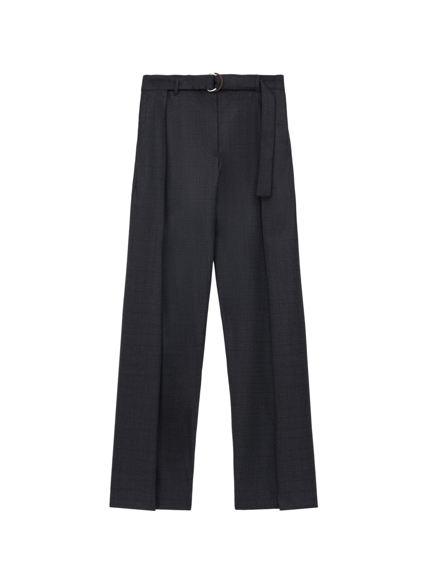 Pantalon tailleur ceinturé en laine LOEWE Gris