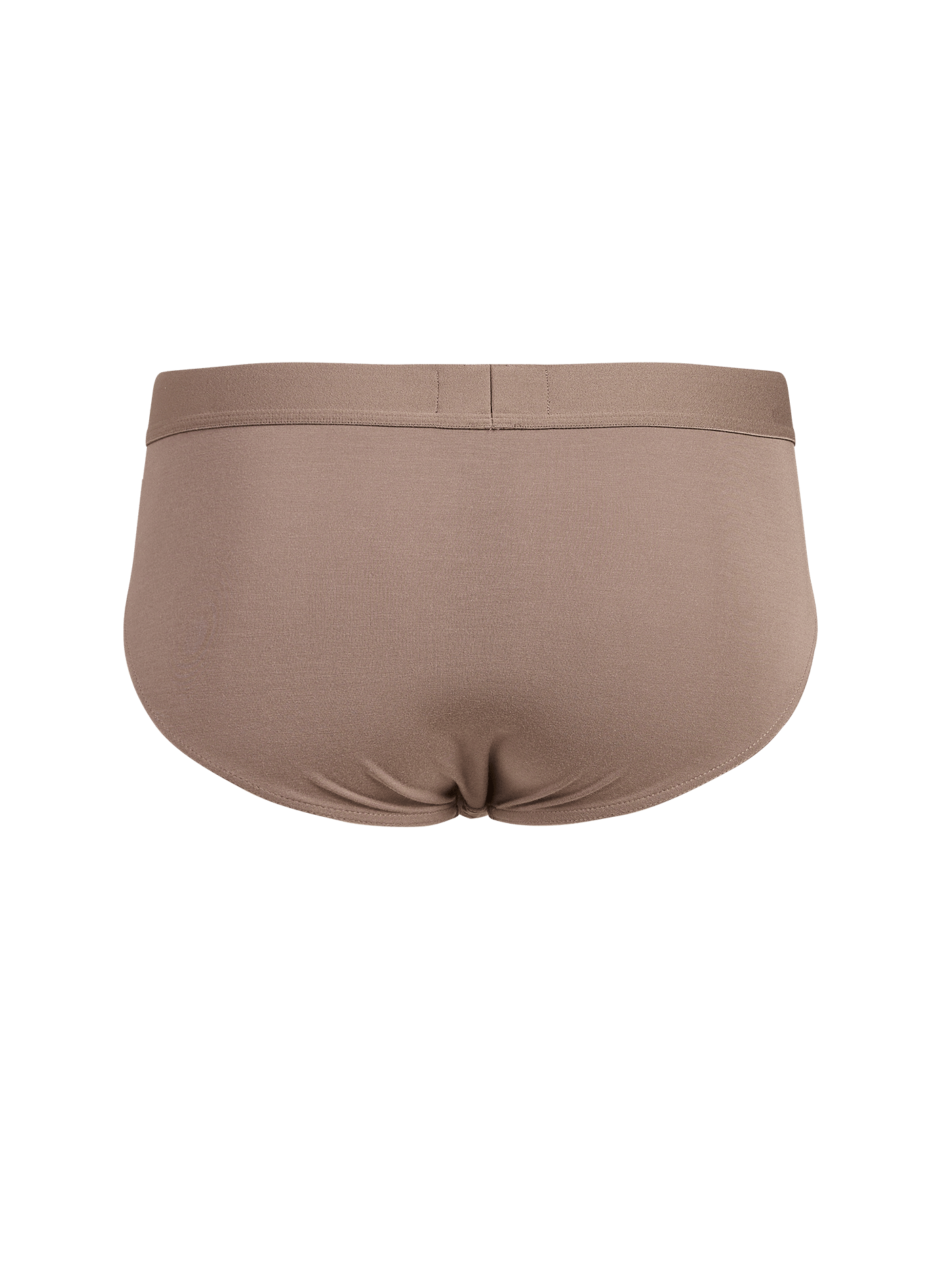 Plain polyamide briefs Brown