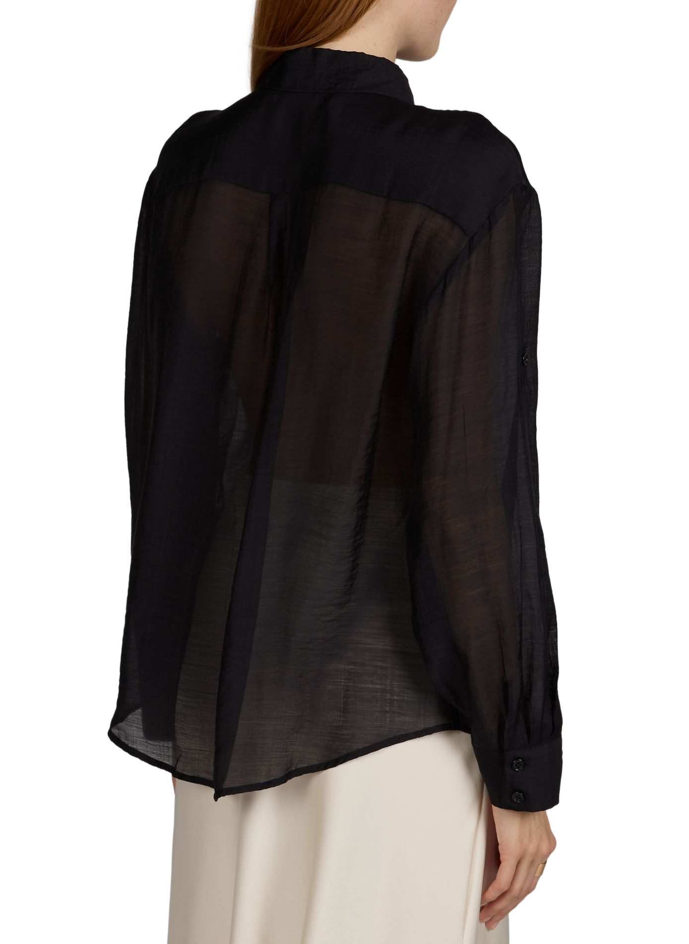 Blusa Vilyria semi transparente VILA Negro