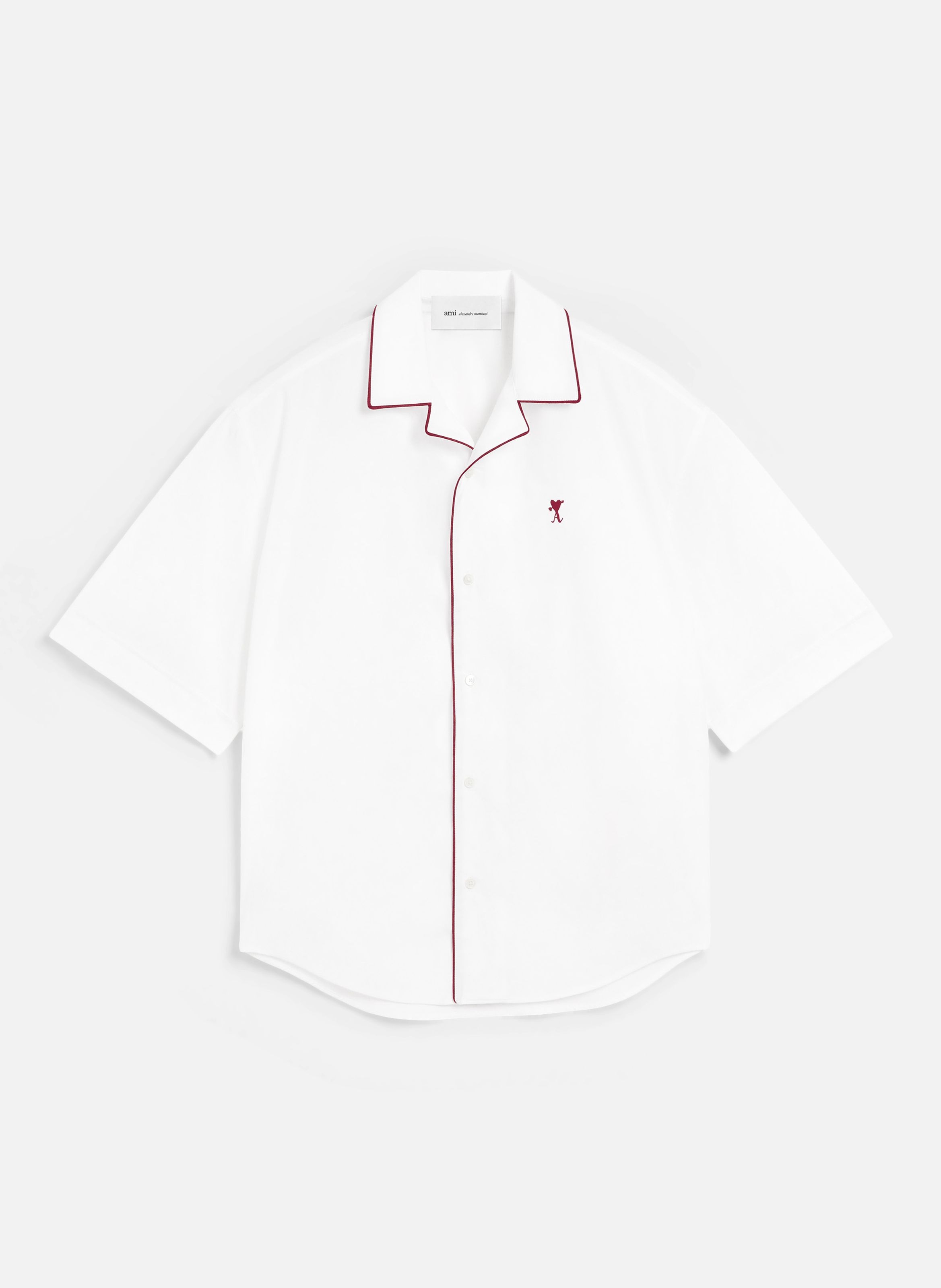 Chemise manches courtes ami de coeur flèche unisexe en coton AMI PARIS Blanc