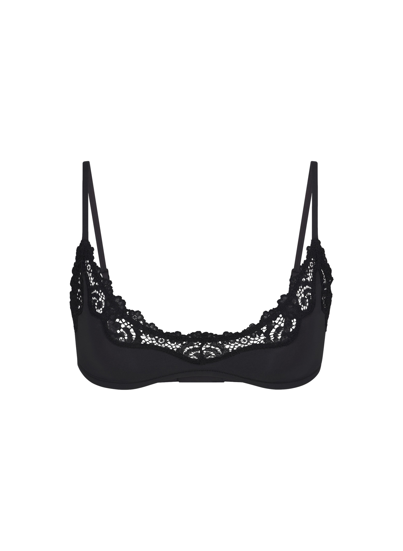 Lace plunge bra SKIMS Black