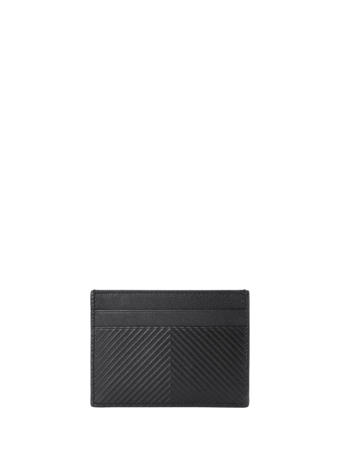 Porte-cartes simple en cuir de veau classique texturé LOEWE Black