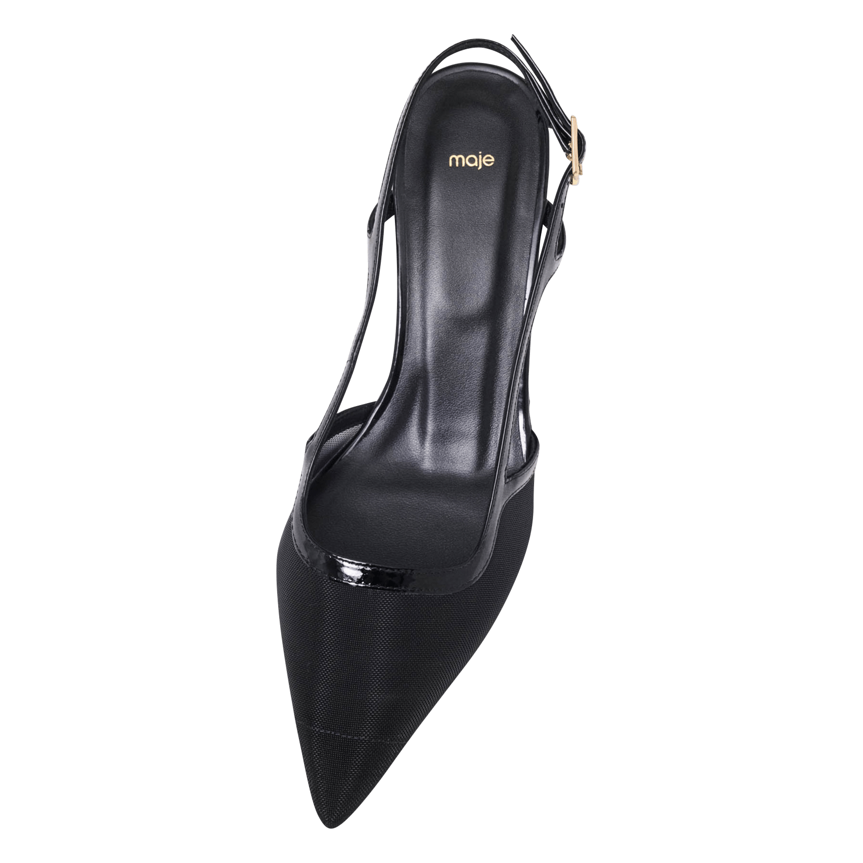 Escarpinsslingback en mesh MAJE Noir
