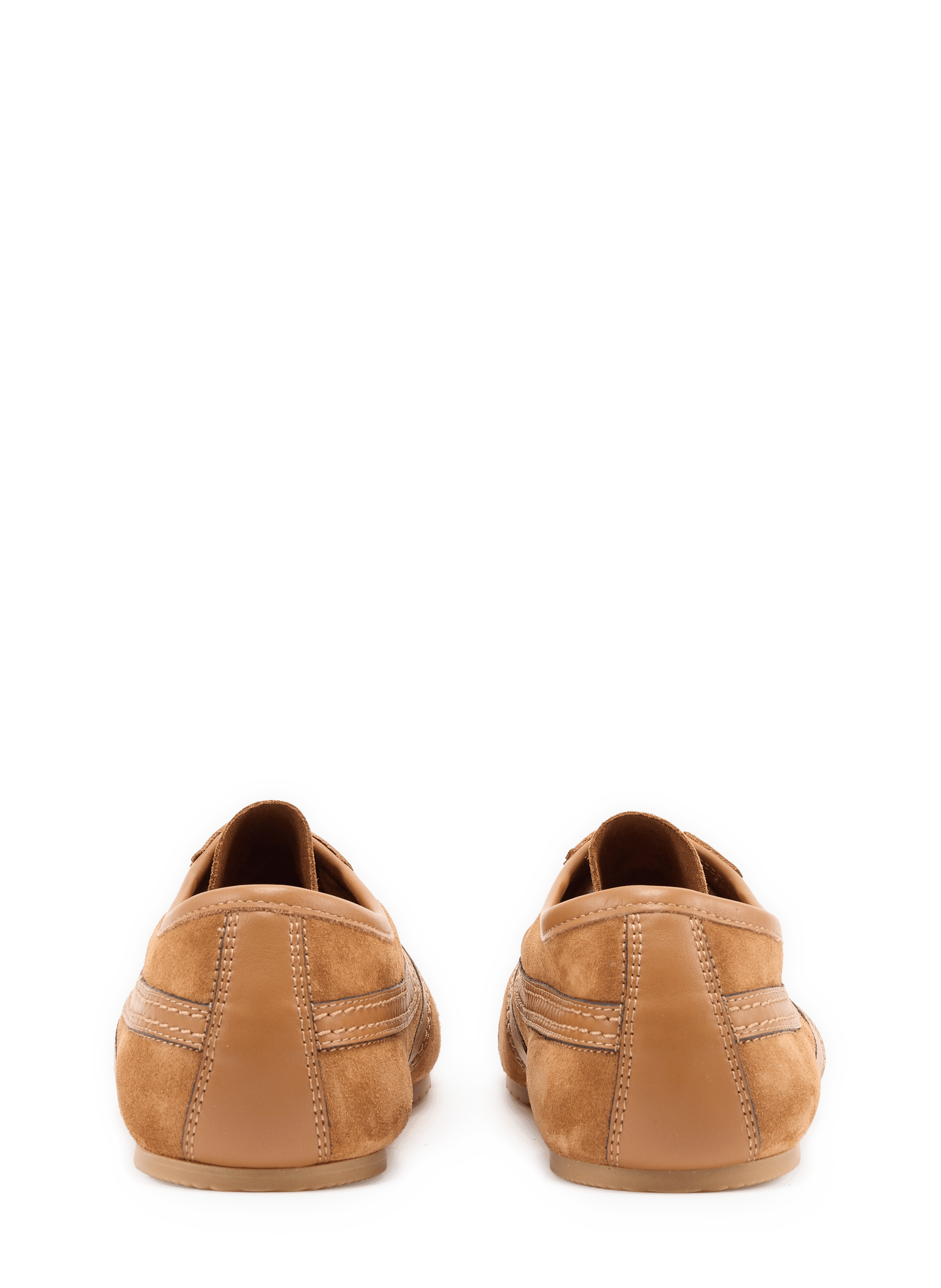 Two-material sneakers with a thin leather sole DRIES VAN NOTEN Brown