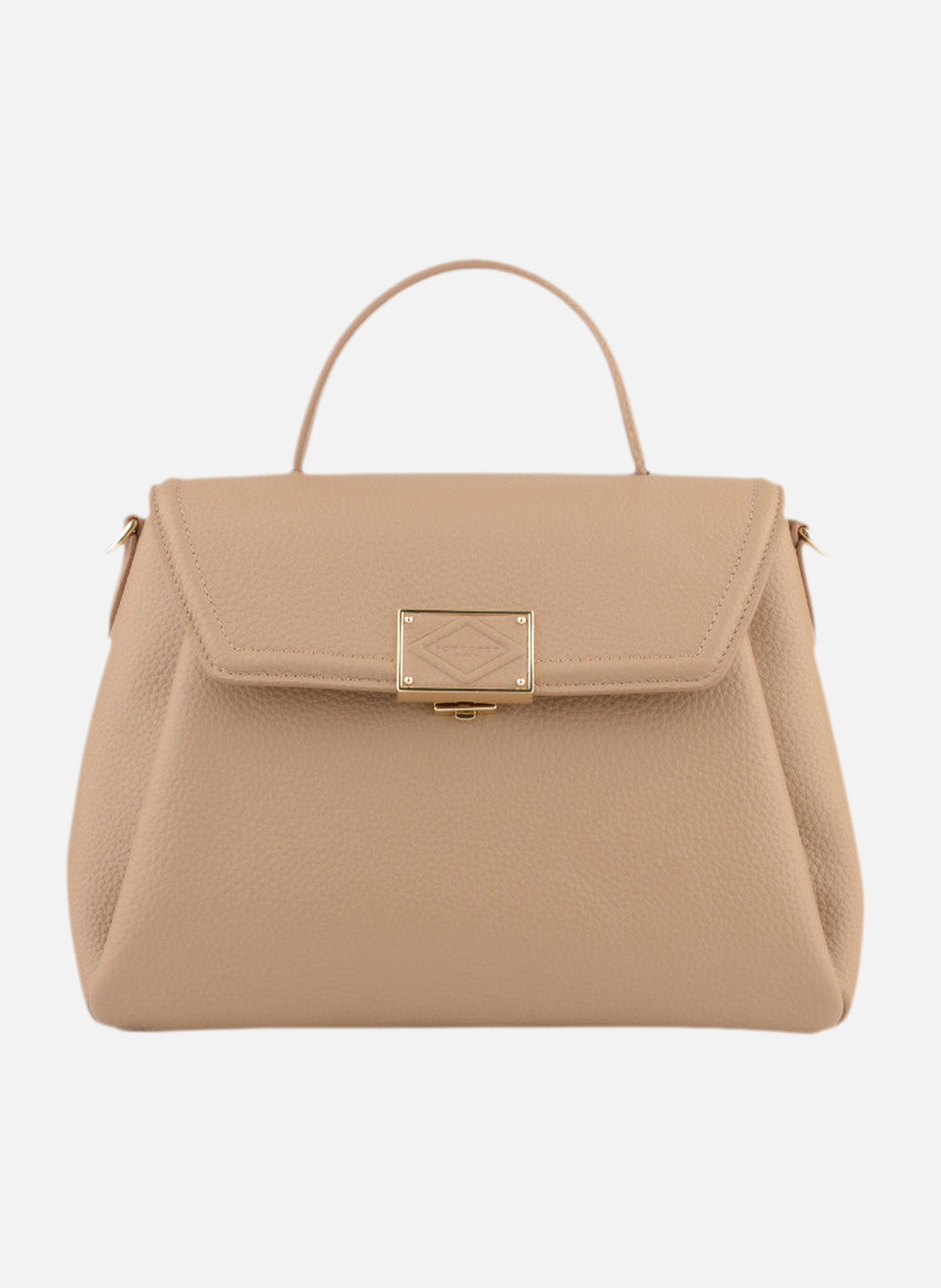 Carat | sac à main gm en cuir de vachette POURCHET Marron