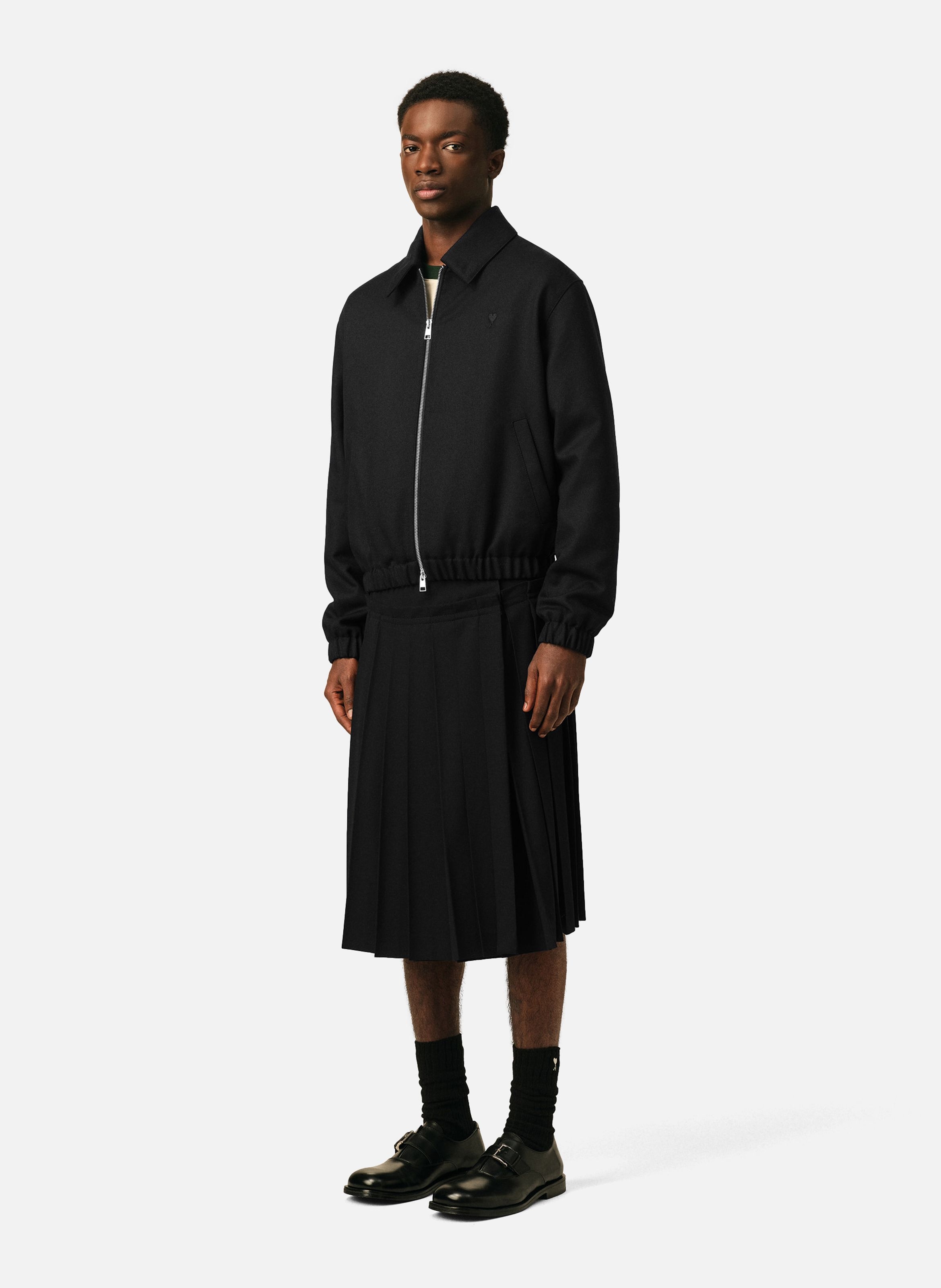 Blouson rembourré en laine ami de coeur AMI PARIS Noir