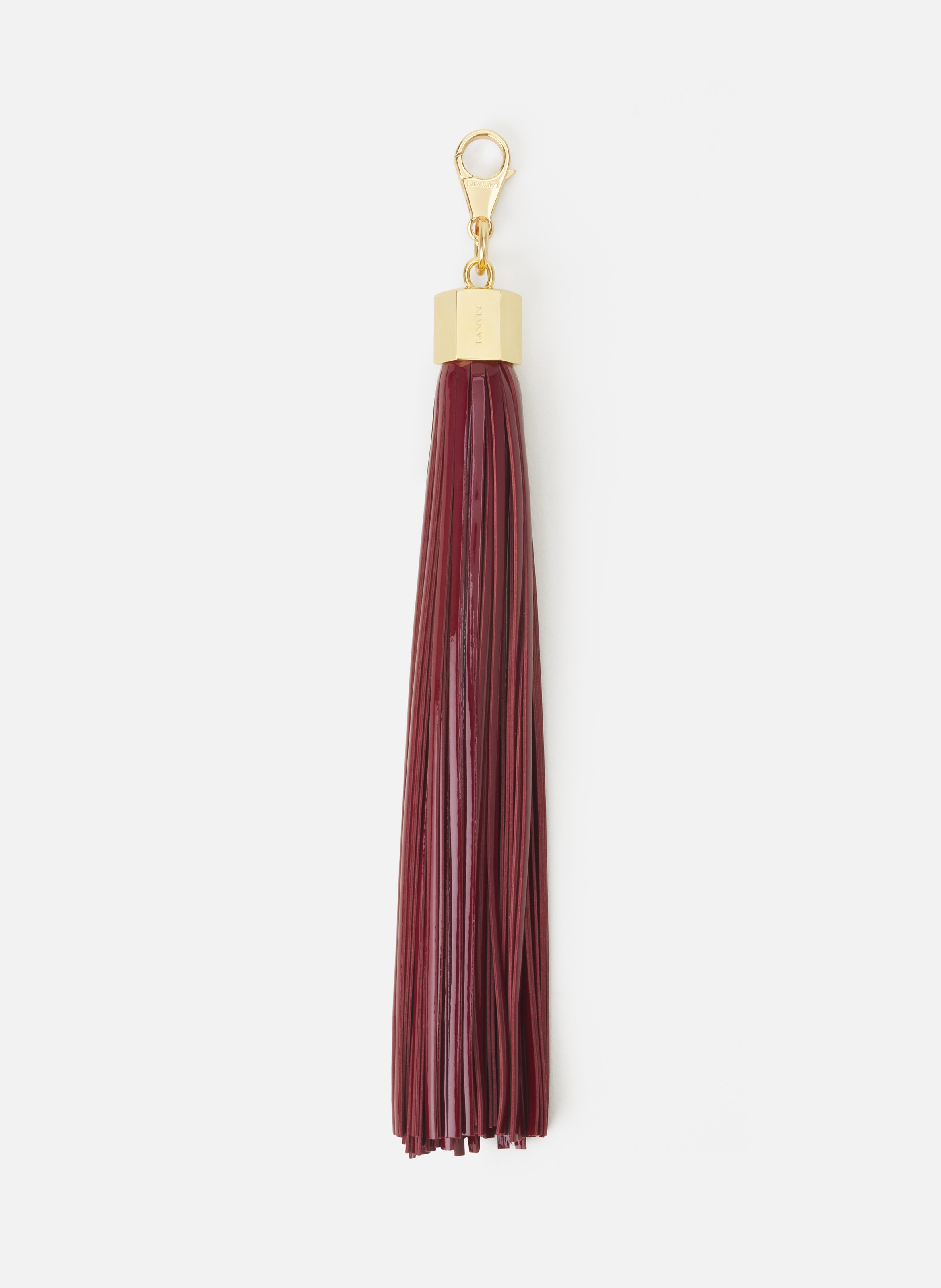 Accessoire de sac pompon en cuir LANVIN Rouge