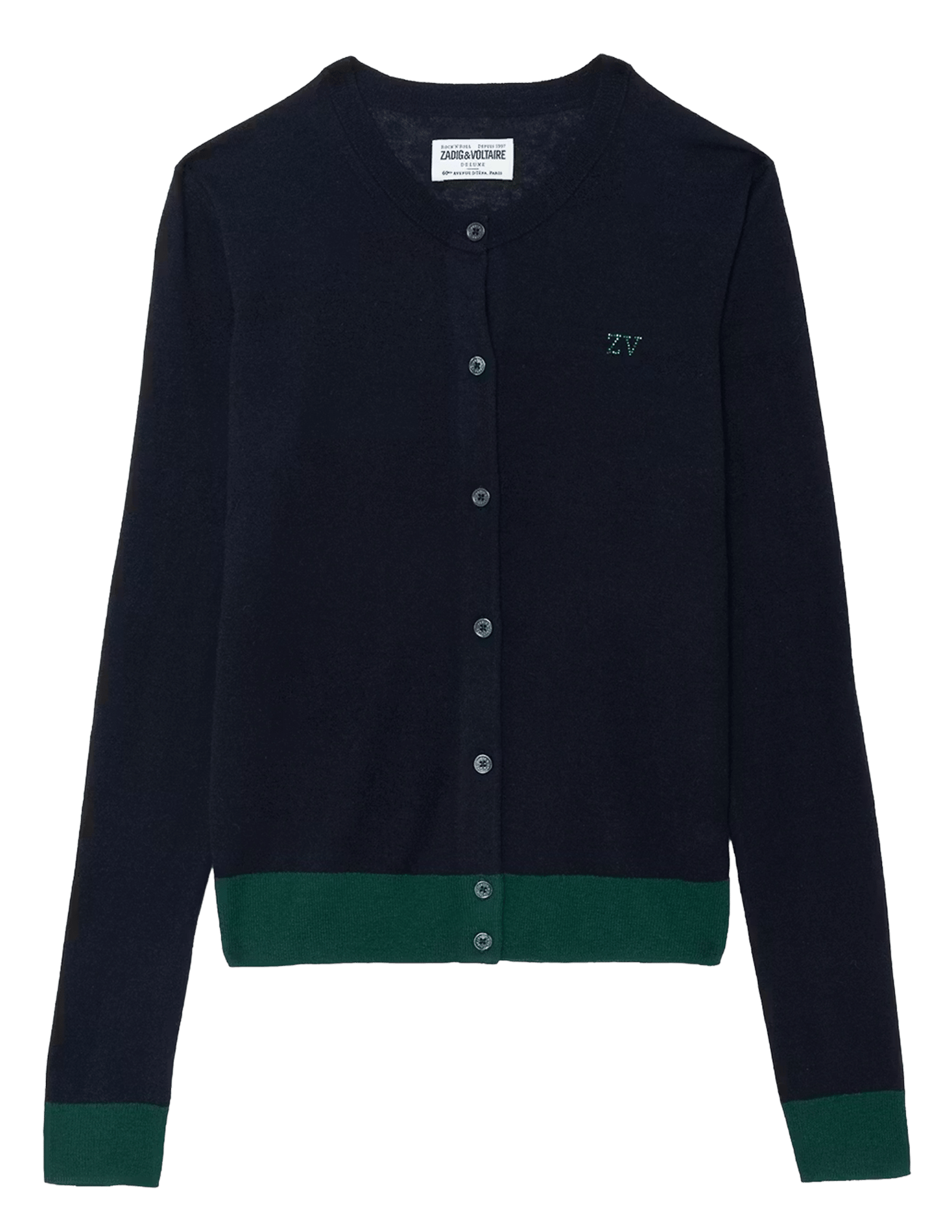 Gilet droit col rond en cachemire missya ZADIG&VOLTAIRE Bleu