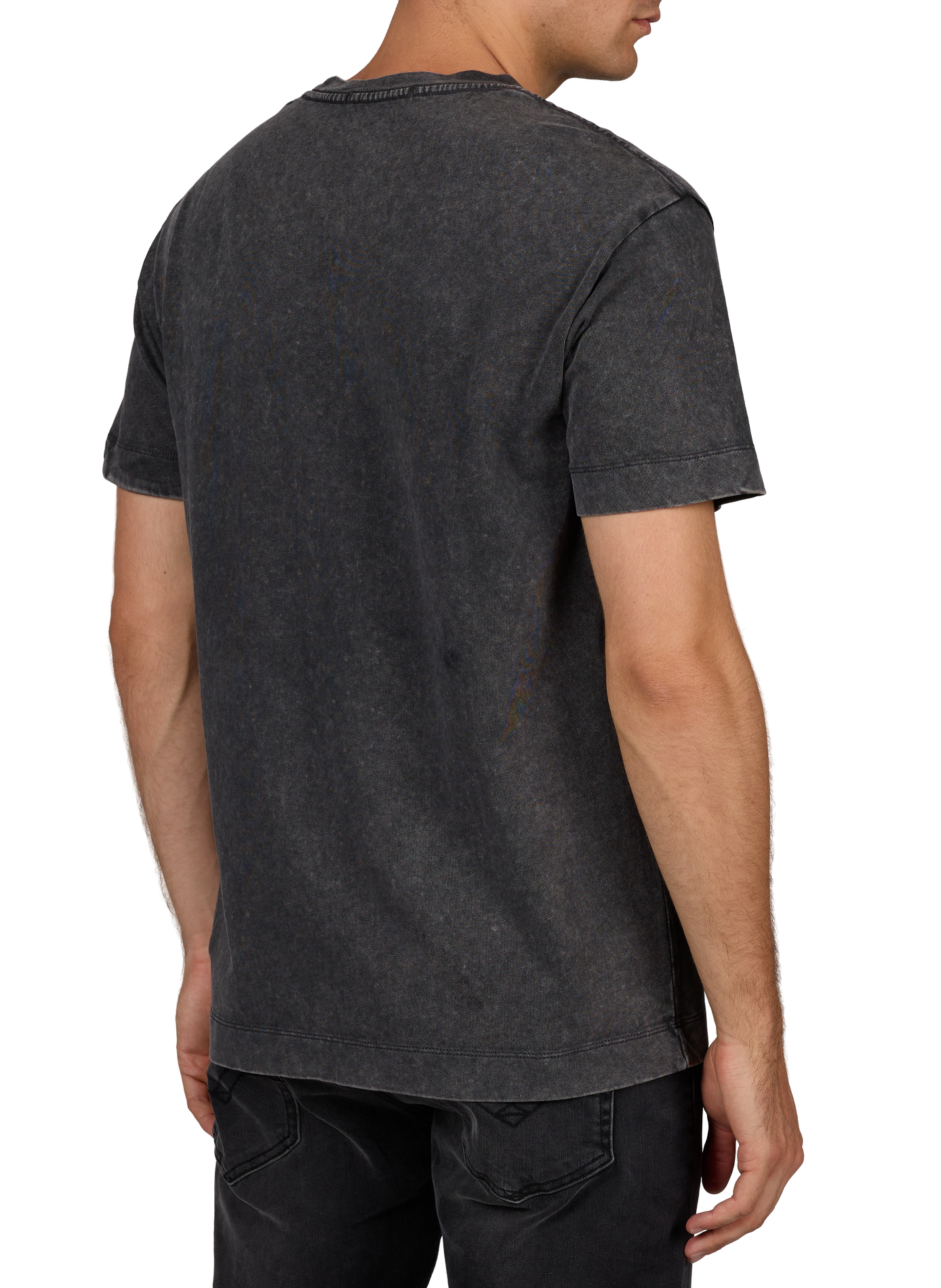 Tee-shirt col rond en coton REPLAY Gris