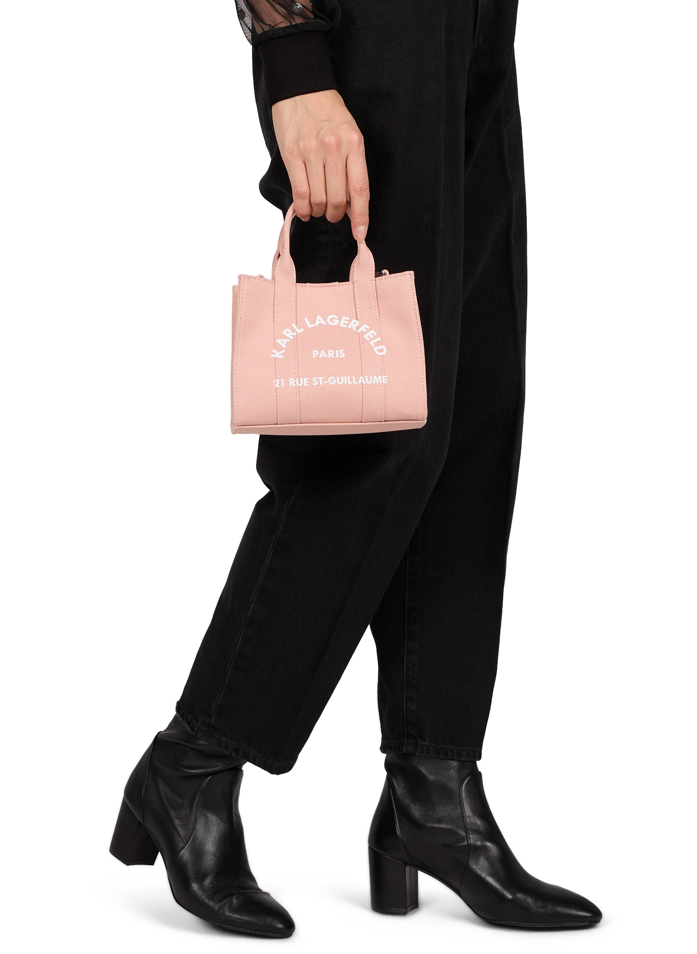 Cotton handbag KARL LAGERFELD Pink