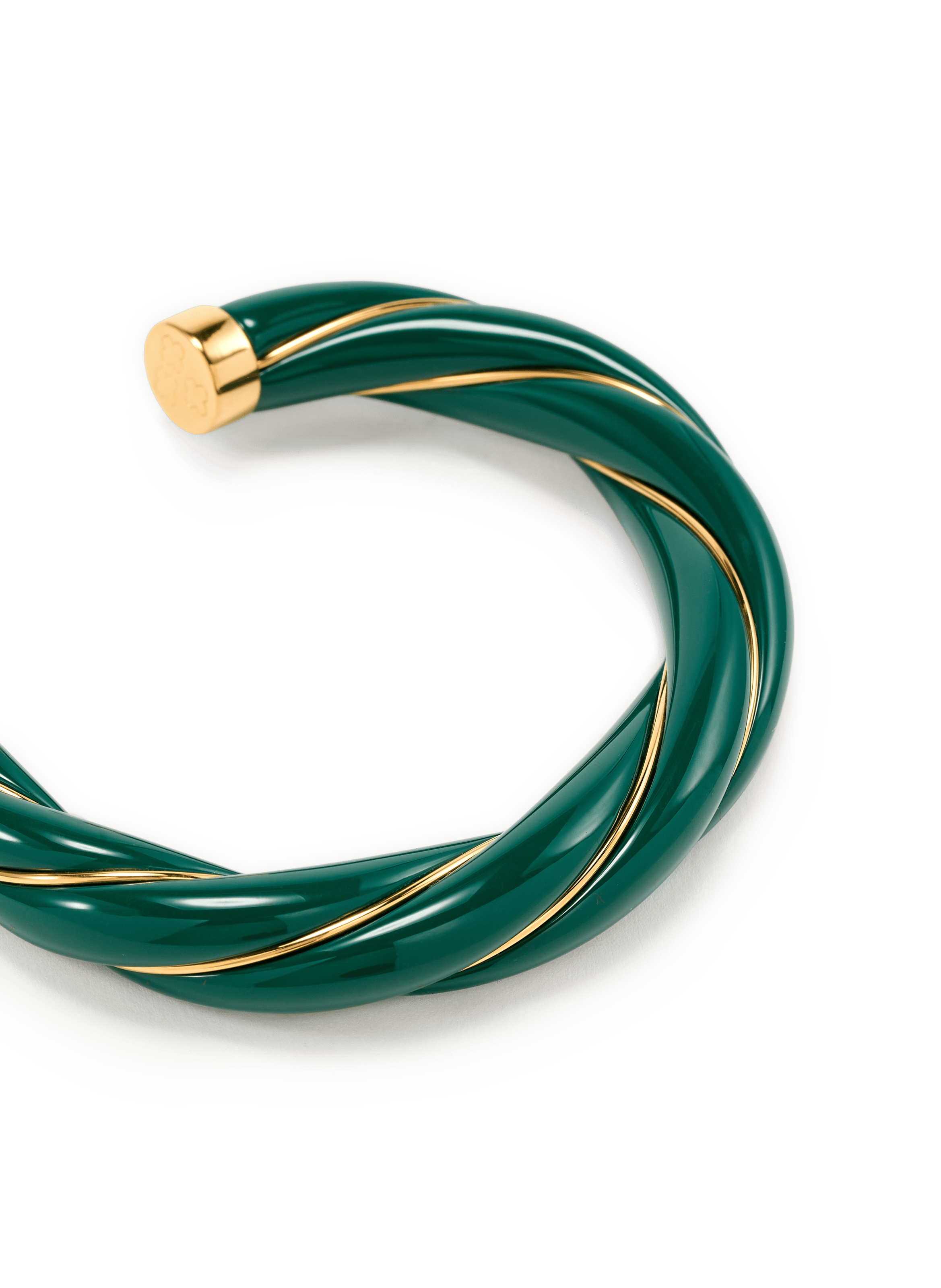 Twisted bangle bracelet AURELIE BIDERMANN Green