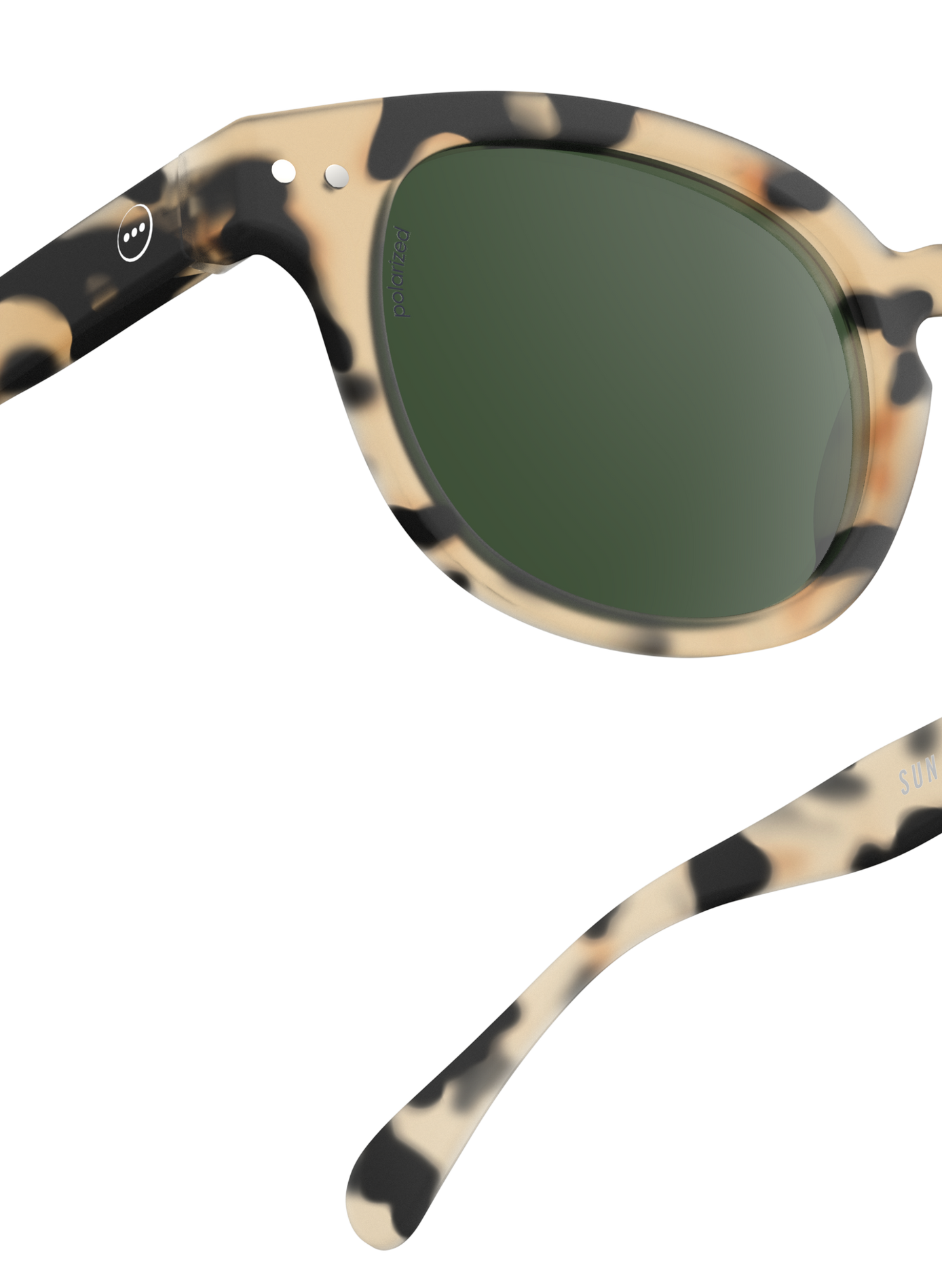 Round tie-dye sunglasses IZIPIZI Brown