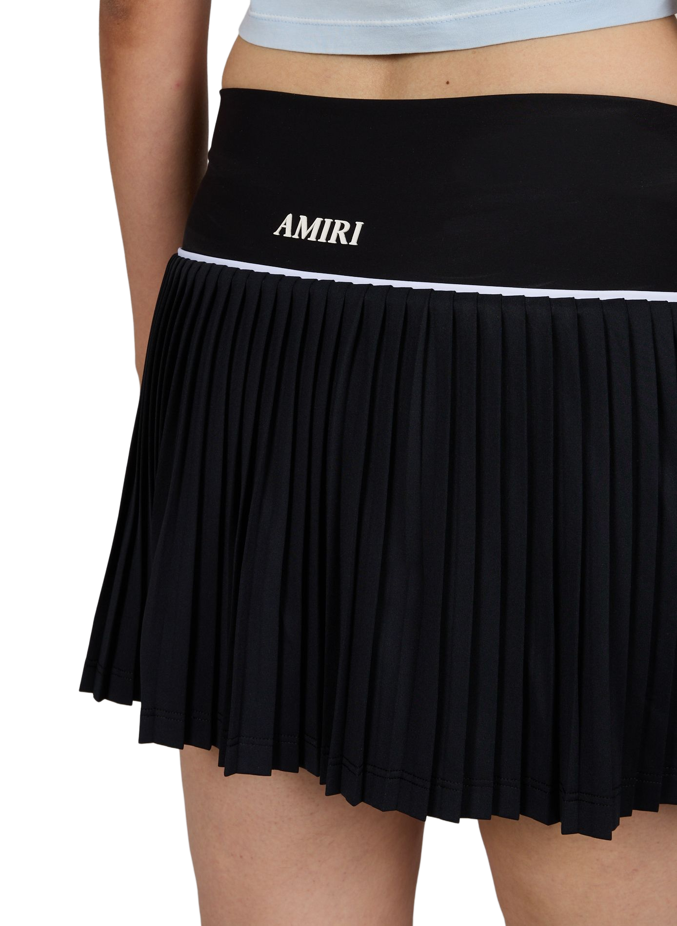 Plissier Minirock AMIRI Schwarz