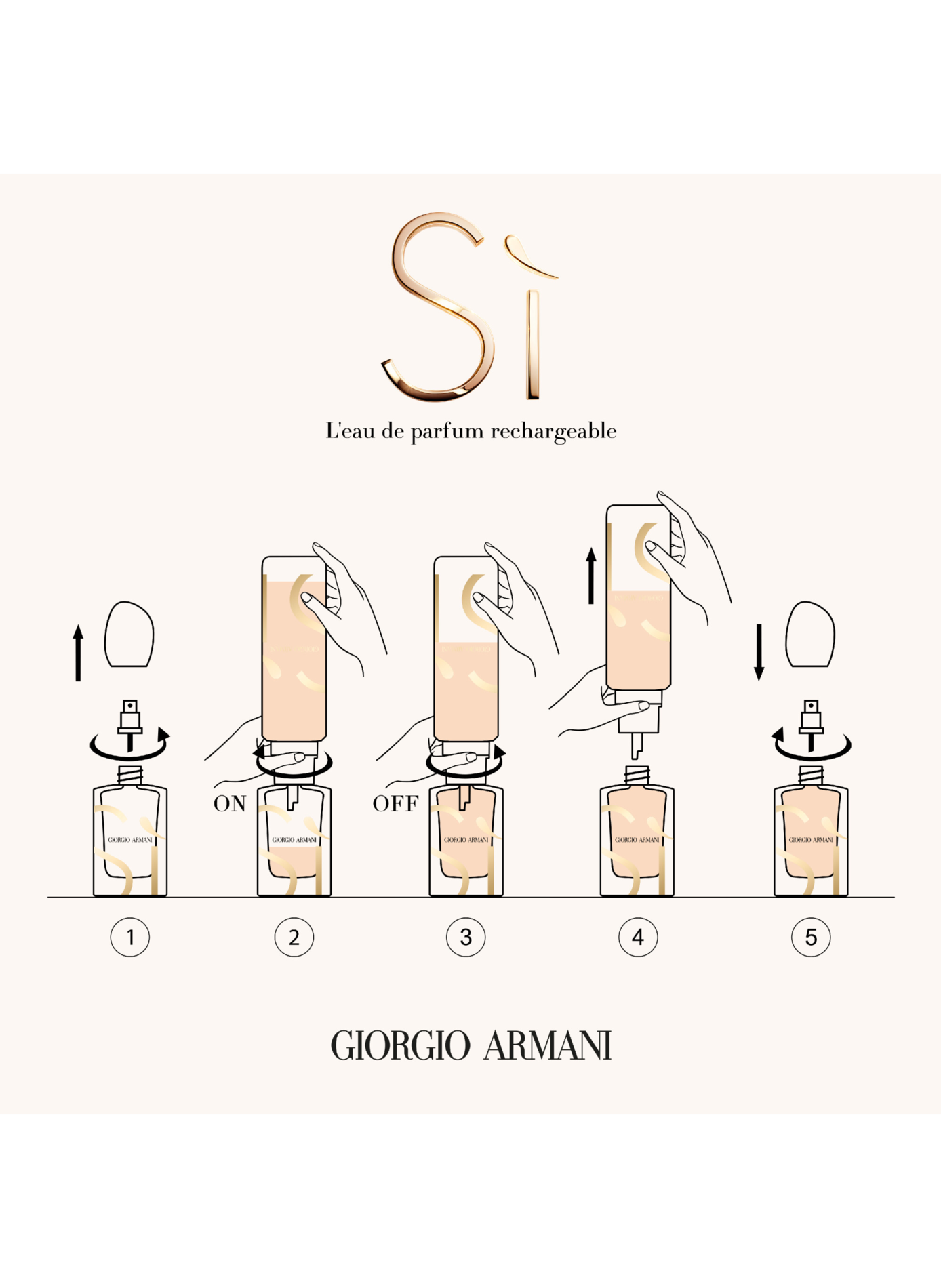 Giorgio Armani Recharge Eau de Parfum chyprée fruitée - Notes de cassis et de rose ARMANI No color