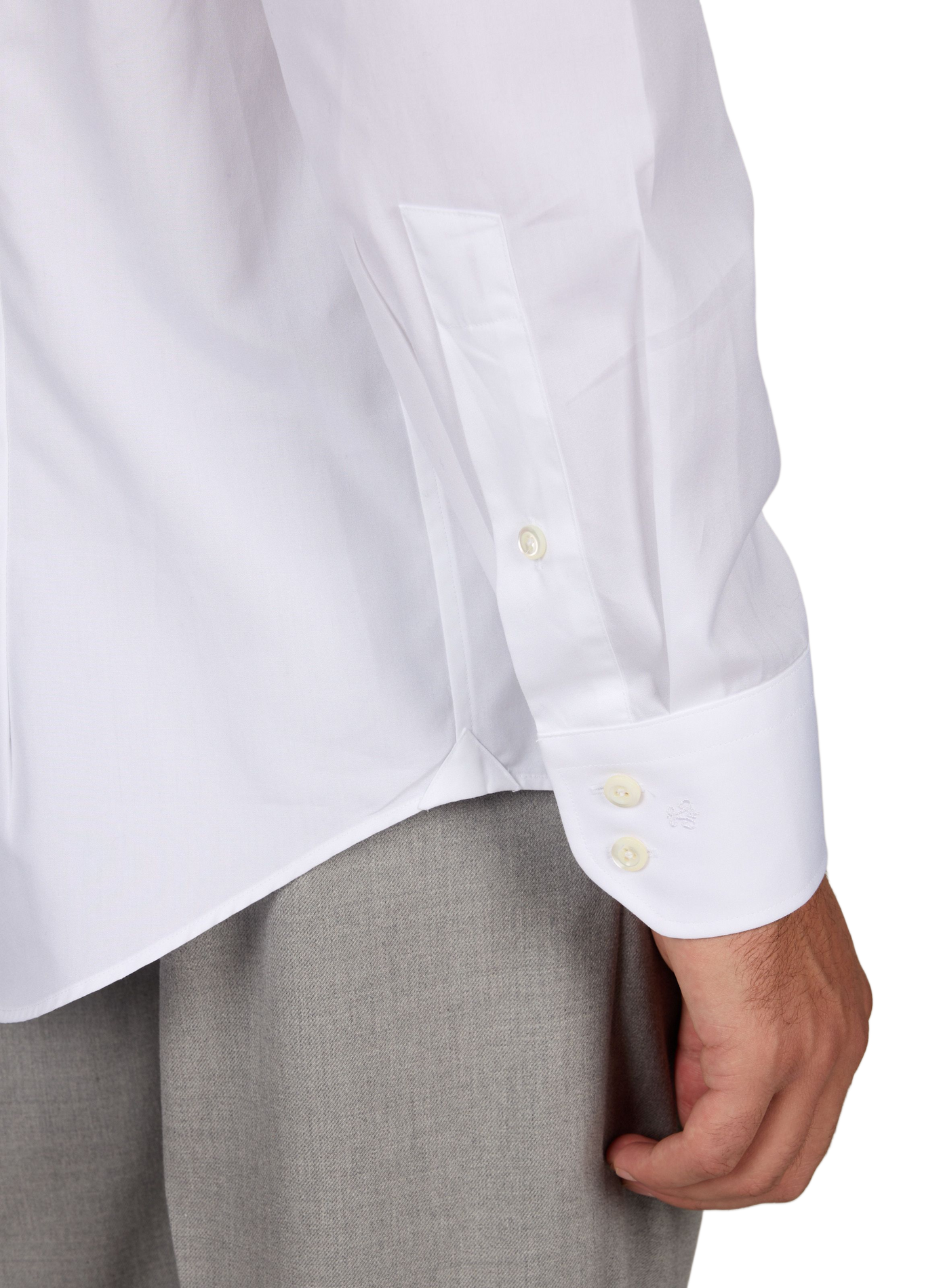 Slim-fit katoenen overhemd VAN LAACK Wit