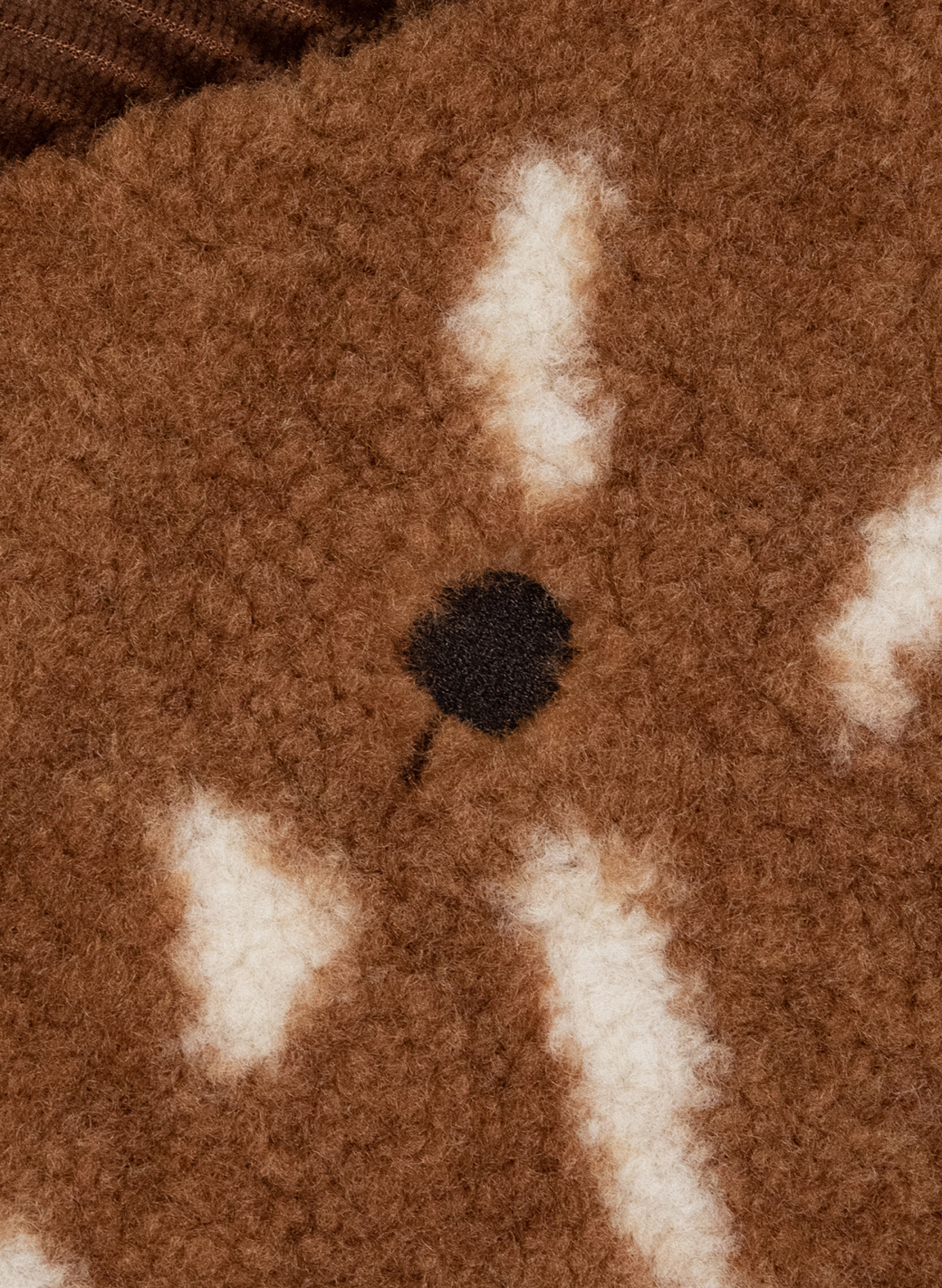 Fluffy sleeveless mixed cotton vest FAGUO Brown