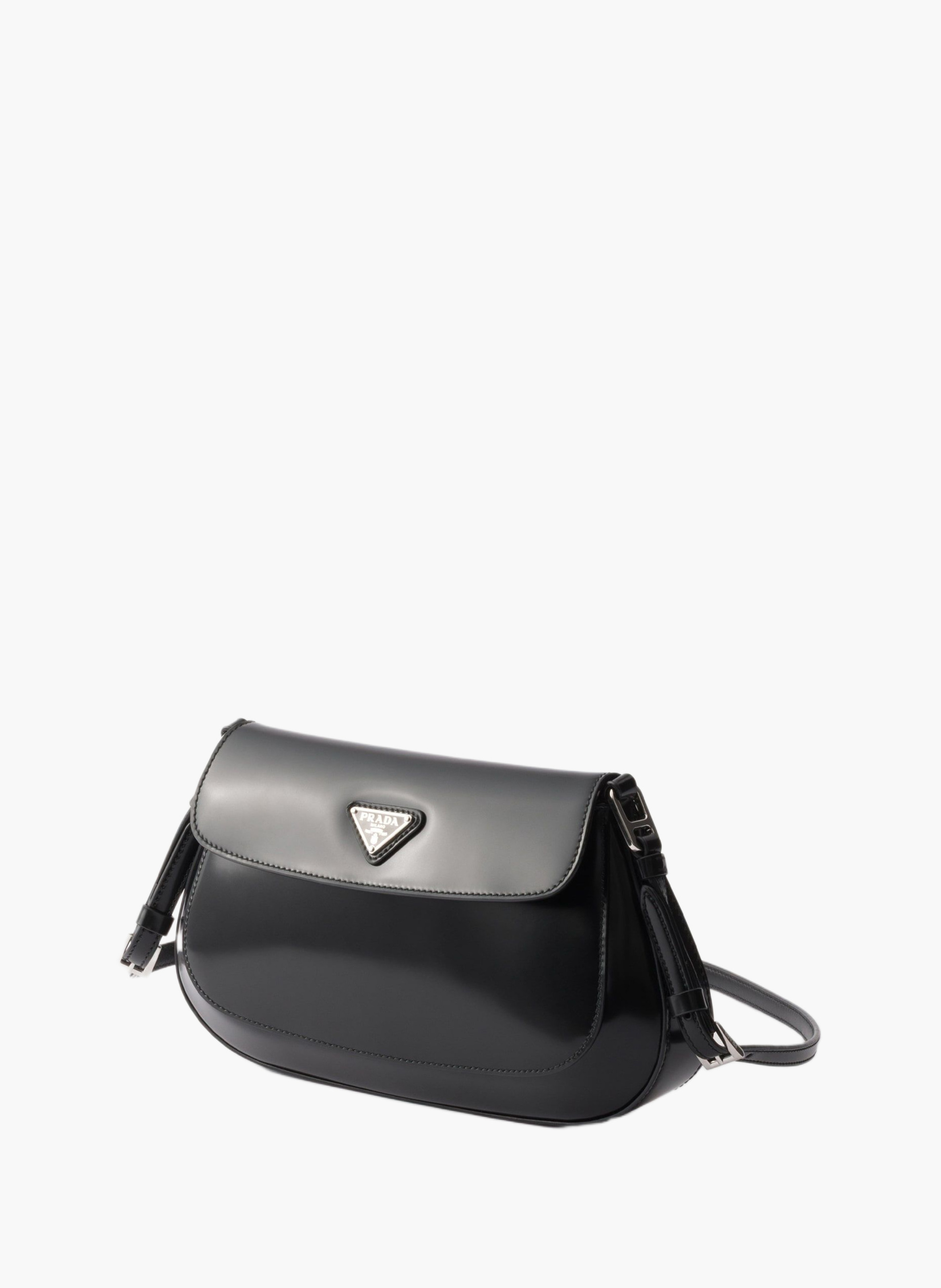 Sac porté épaule prada cleo en cuir brossé PRADA Noir