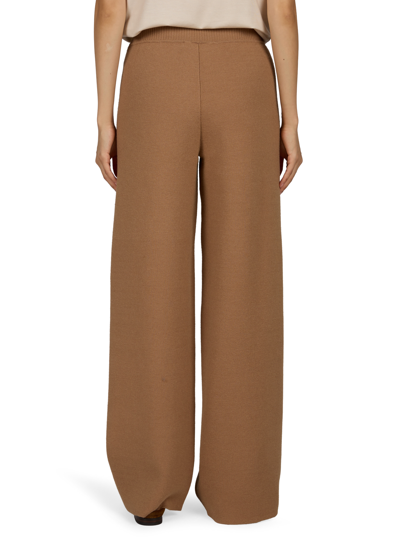 Wide-leg knit pants KARL LAGERFELD Beige