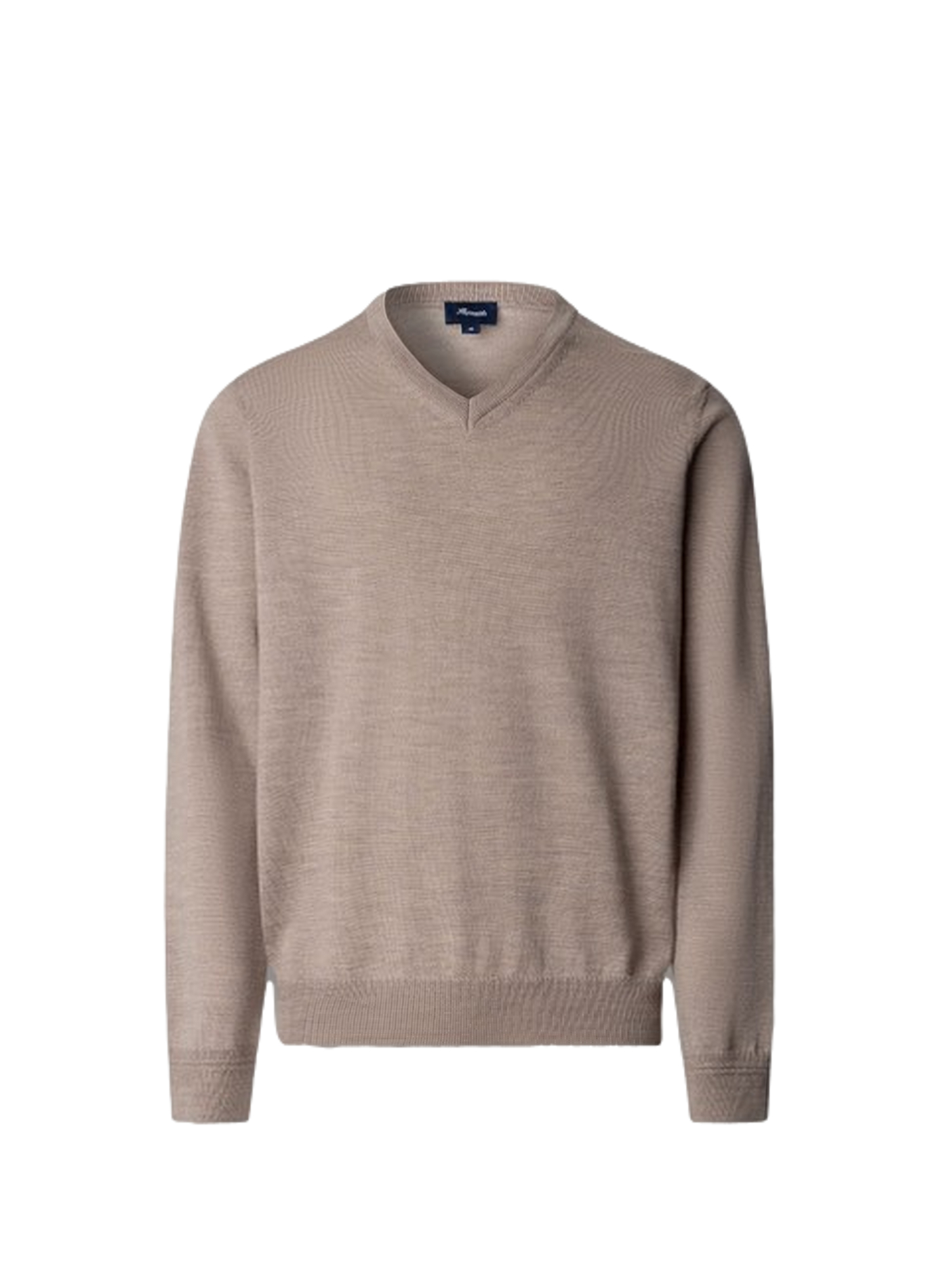 Maglione collo a V in lana FACONNABLE Beige