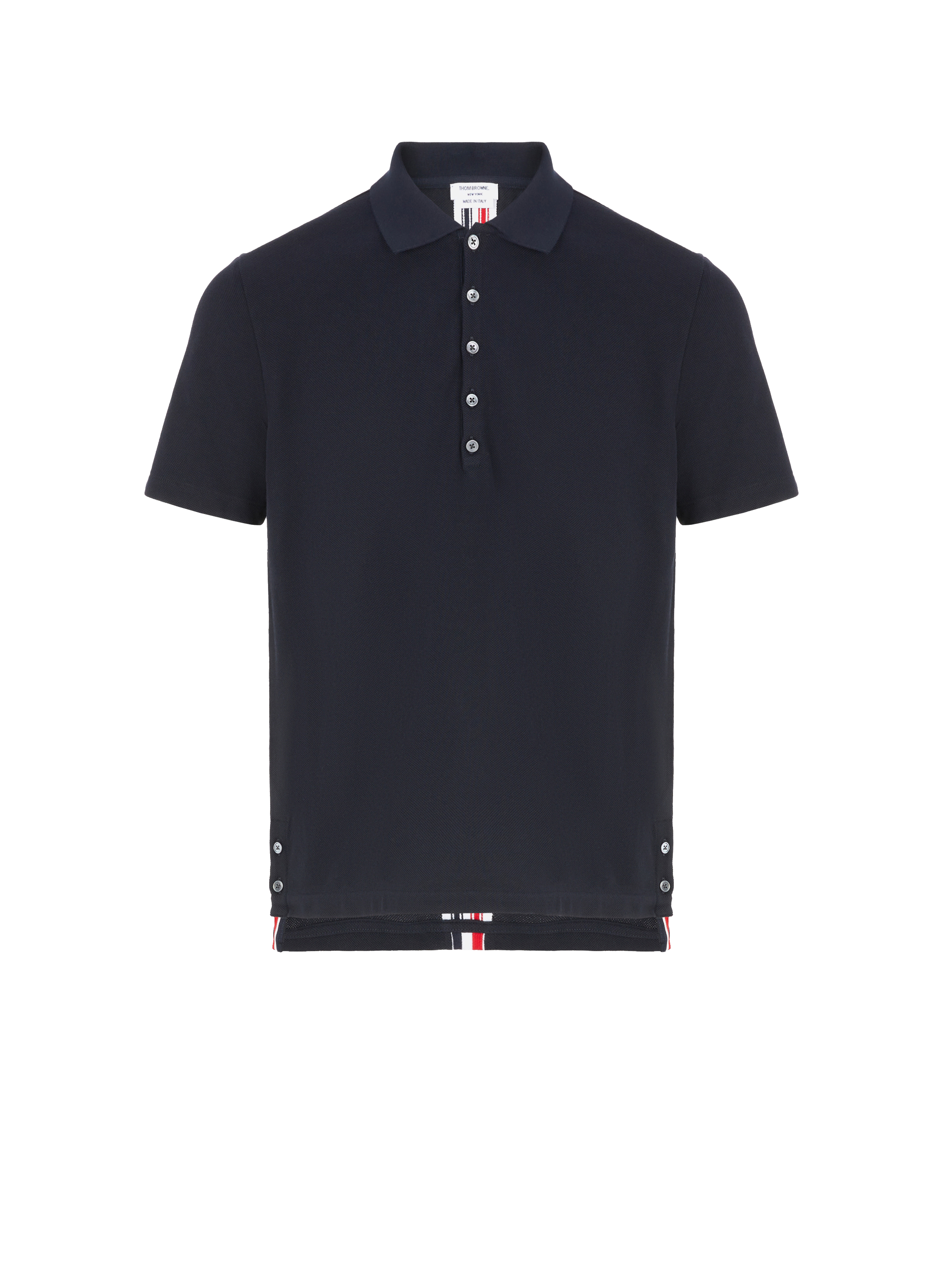 THOM BROWNE Polo shirt with logo patch Blue