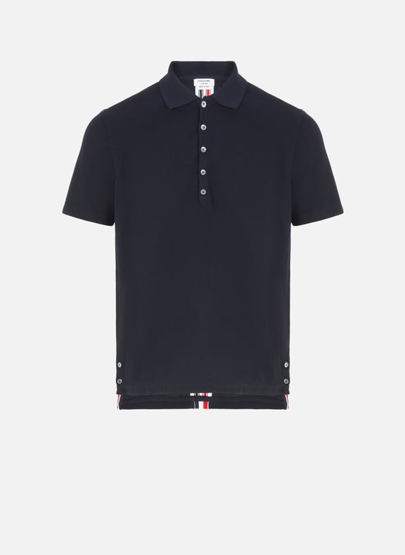 Polo shirt with logo patch THOM BROWNE Polo shirt with logo patch THOM BROWNE