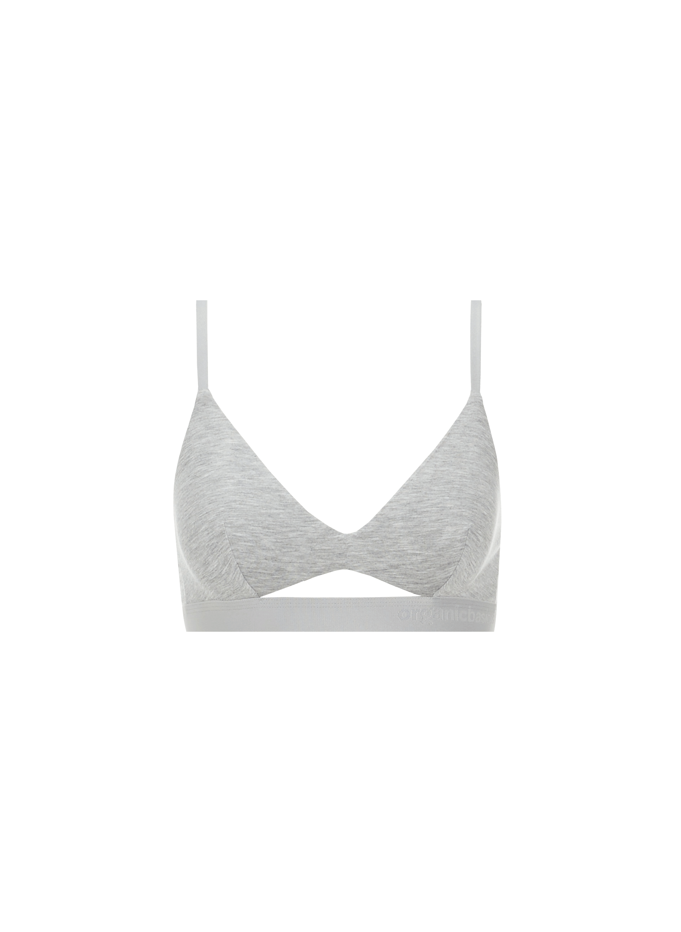 ORGANIC BASICS Lyocell triangle bra top Grey
