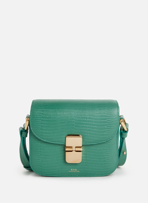 حقيبة يد Mini Grace من الجلد باللون الأخضر A.PC 