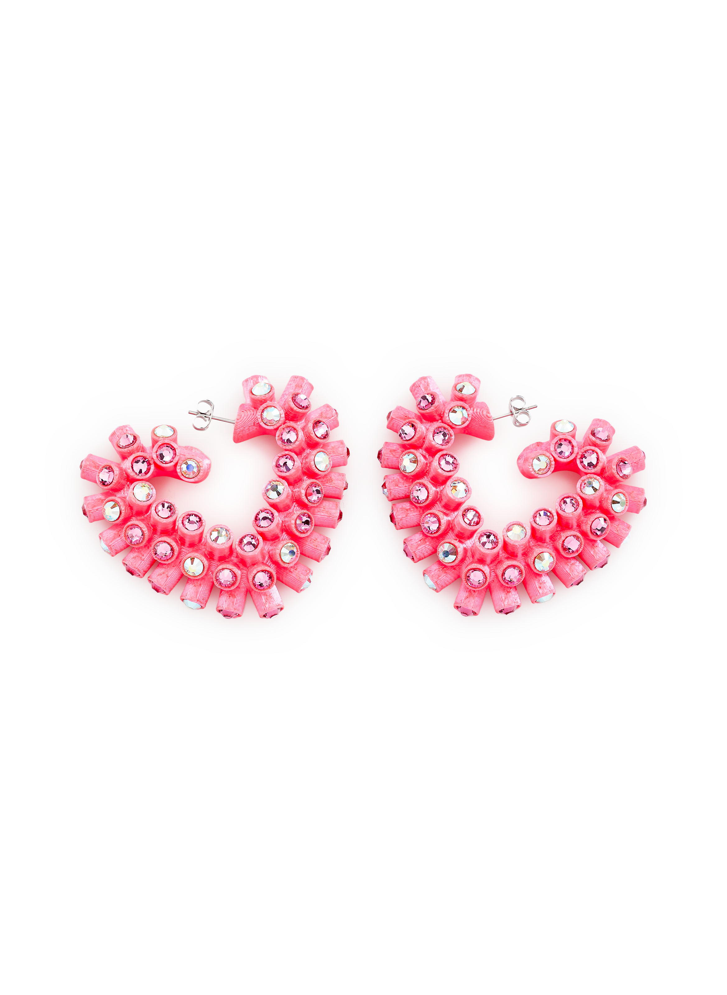 ROUSSEY Heart-shaped earrings Pink