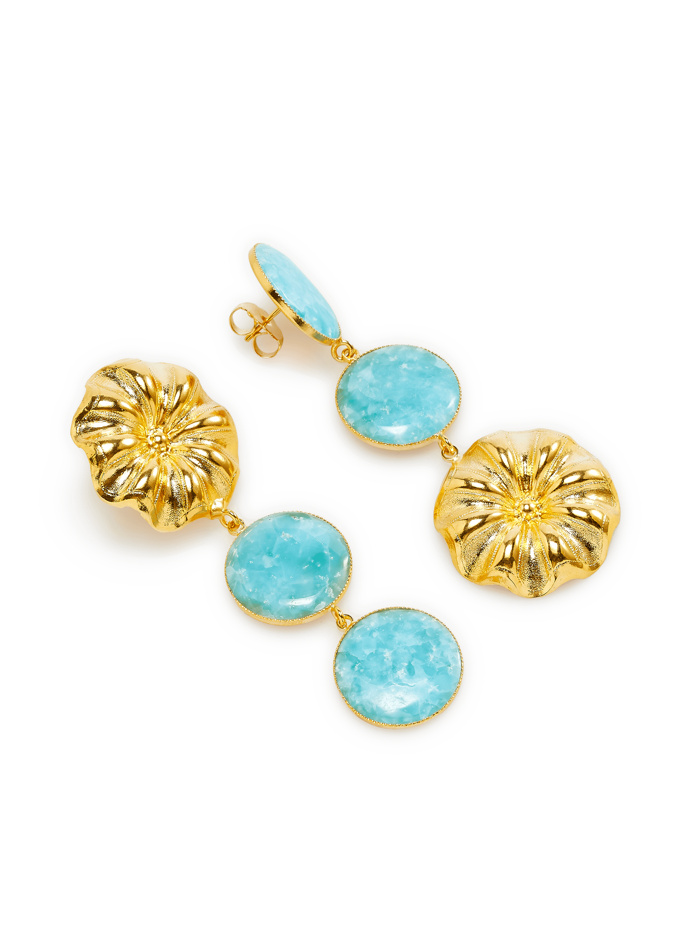 Boucles d'oreille Elizabeth DESTREE Bleu