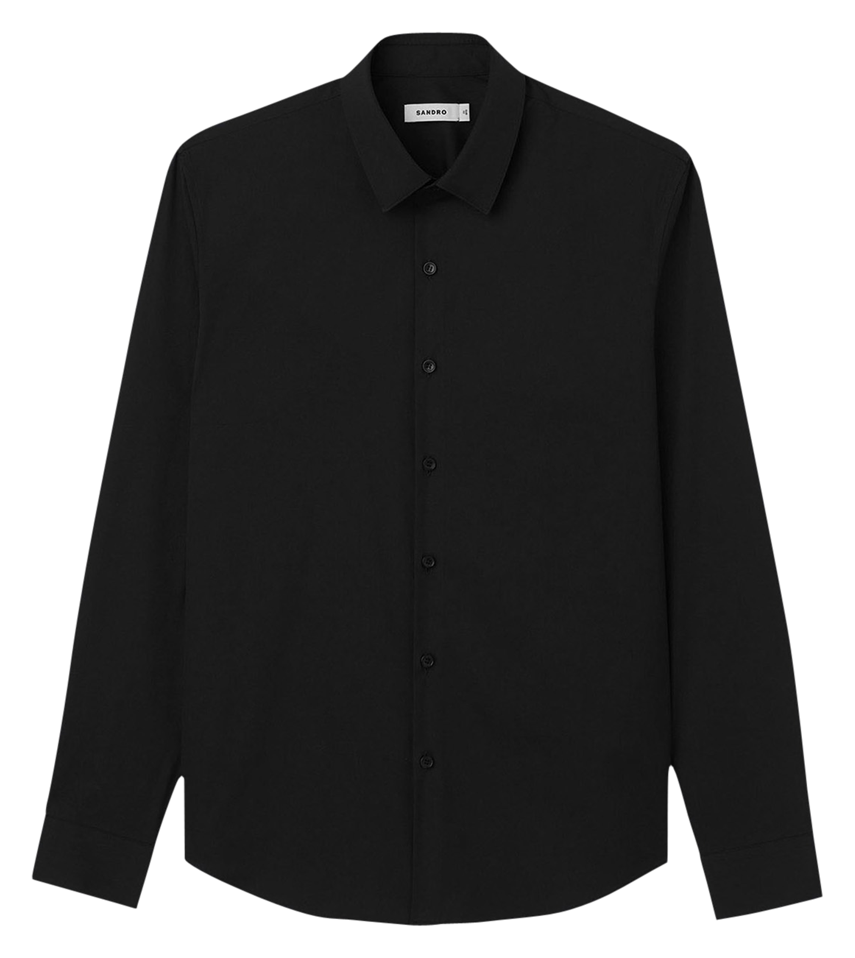Chemise slim-fit en coton stretch SANDRO Noir