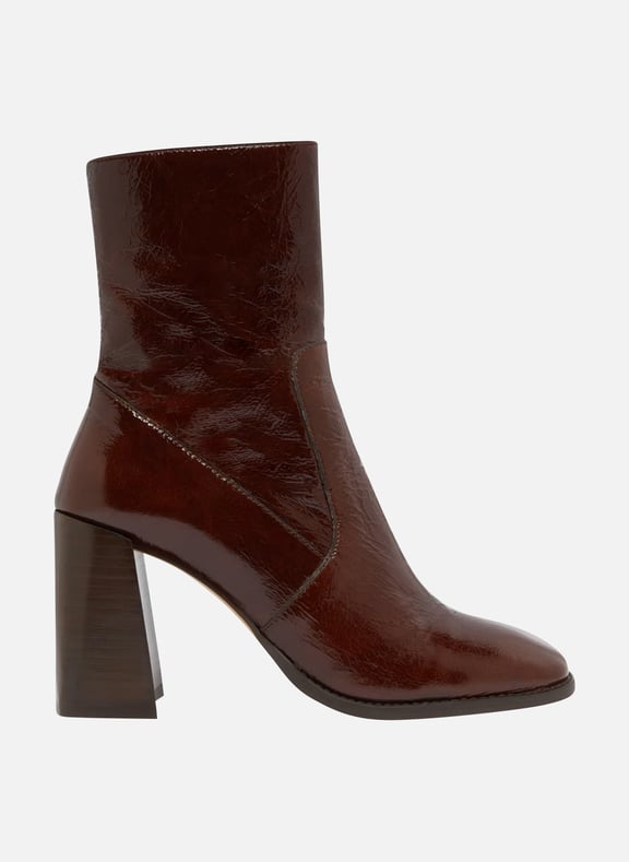 Bottines en cuir craquelé vidal Marron by JONAK JONAK Bottines en cuir craquelé vidal Marron