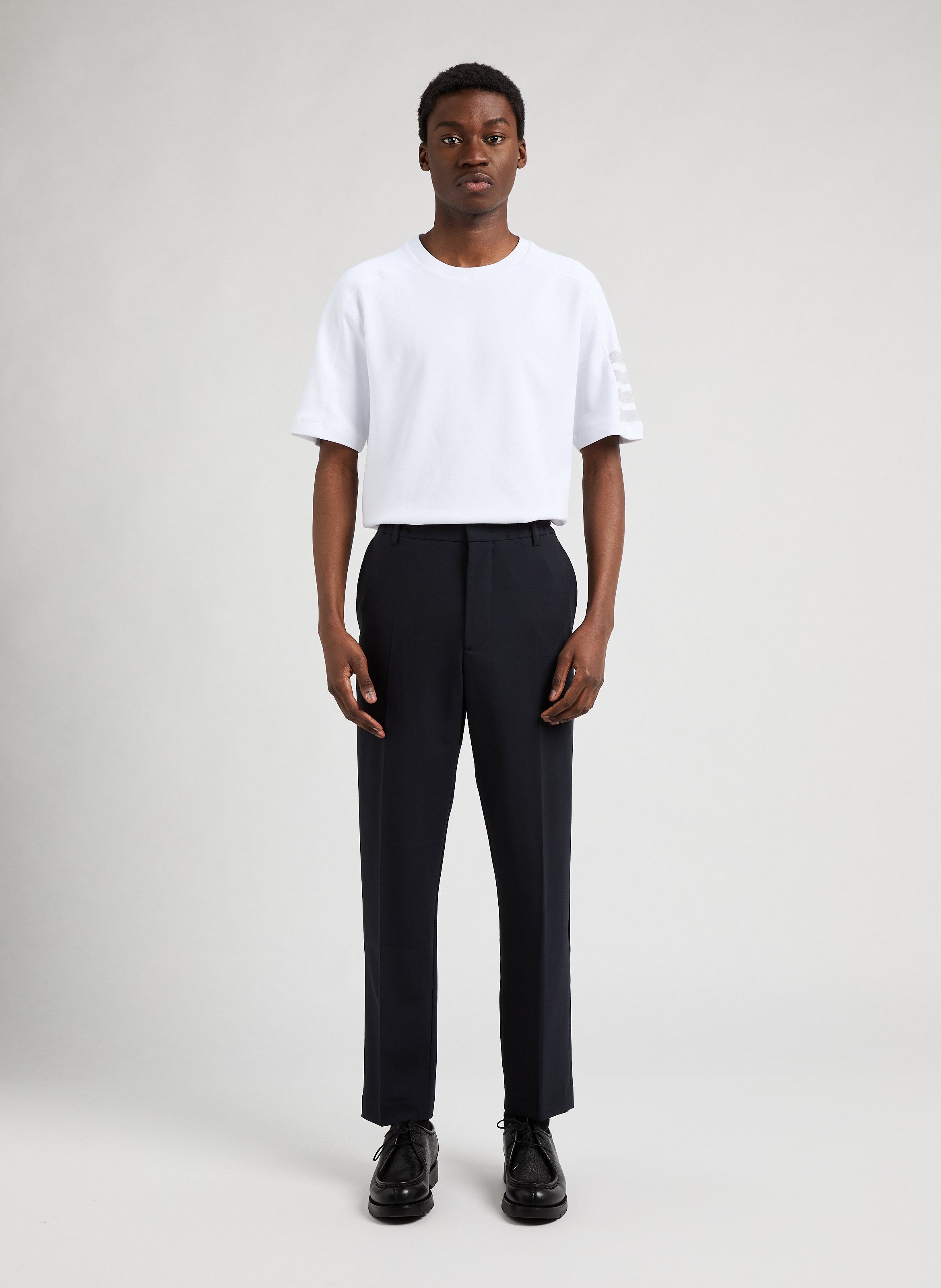 T-shirt with stripes THOM BROWNE White