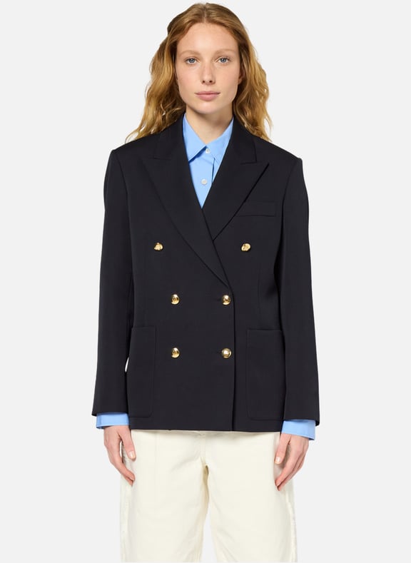 Blazer croisé à boutons dorés - romilda Bleu by GERARD DAREL GERARD DAREL Blazer croisé à boutons dorés - romilda Bleu