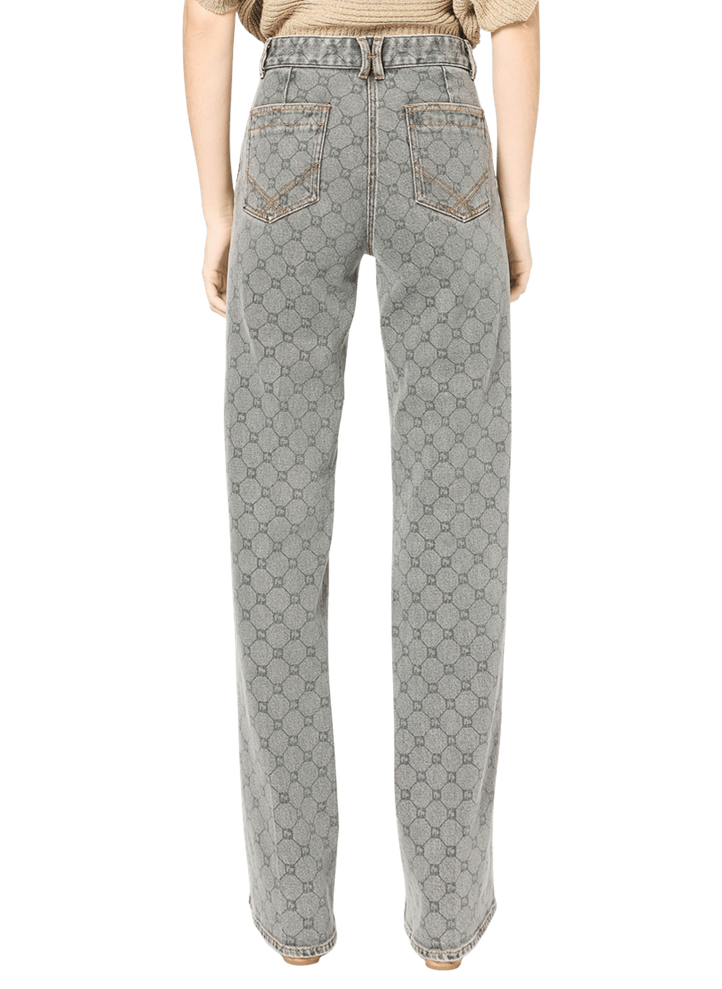 Jean flare à monogramme - anna GERARD DAREL Gris