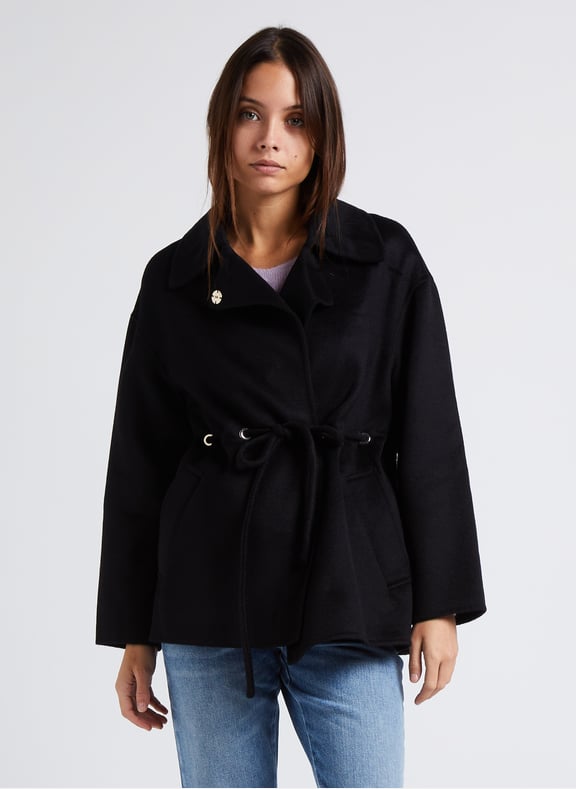 Manteau ample col classique en laine mélangée kam Noir by BA&SH BA&SH Manteau ample col classique en laine mélangée kam Noir