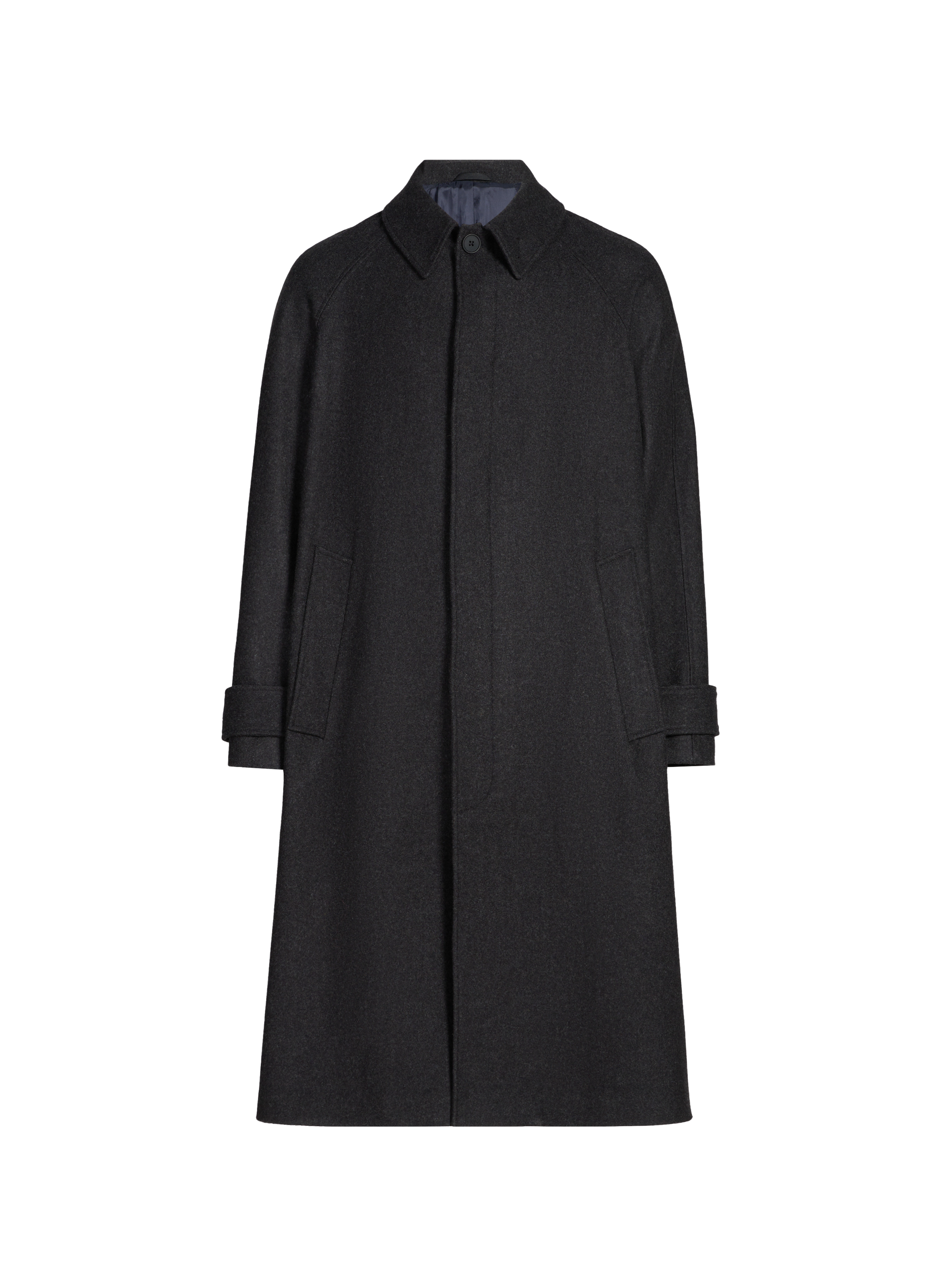 Long classic collar wool coat SAISON 1865 Grey