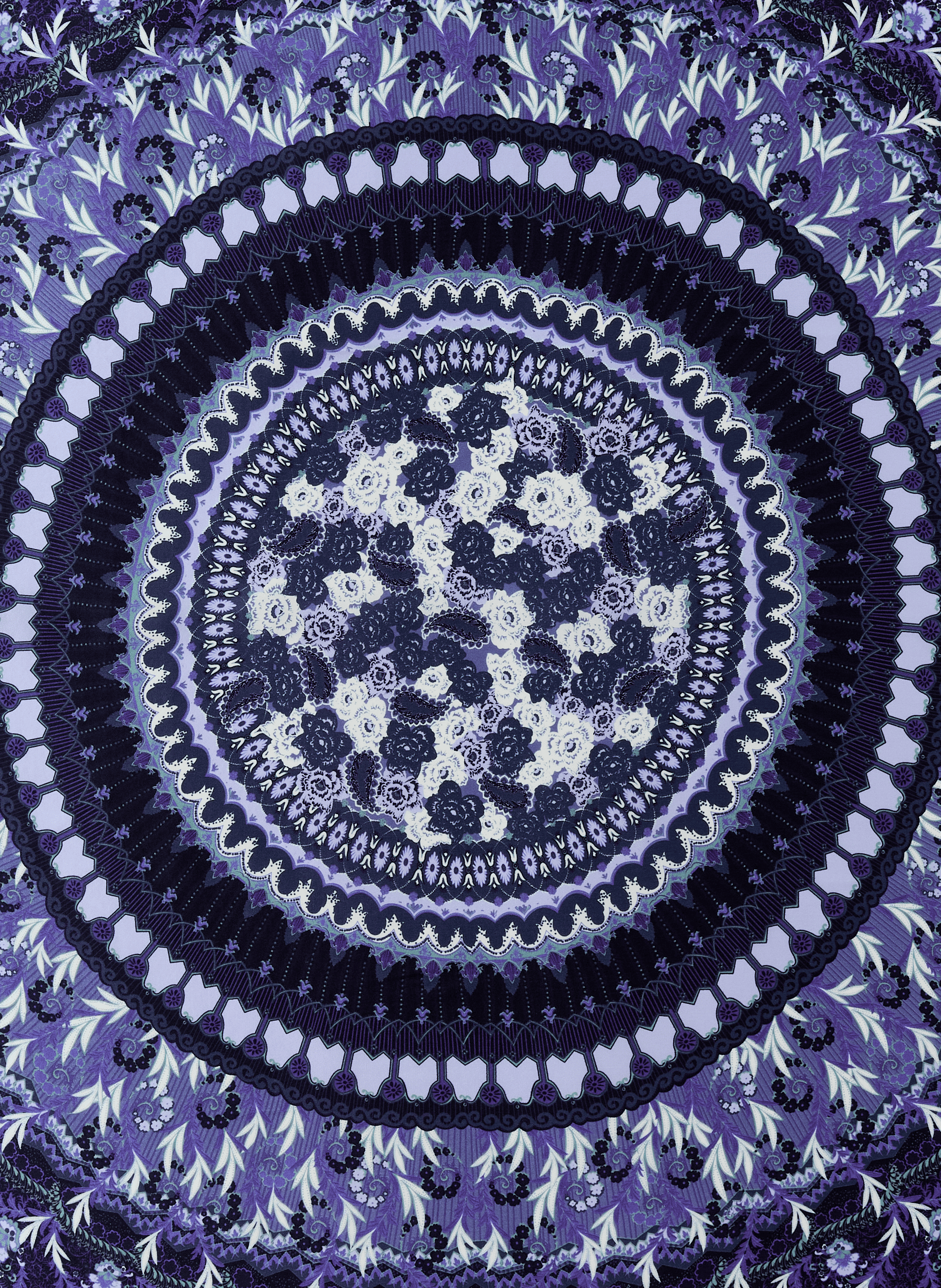 Foulard Boheme en soie PETRUSSE Bleu