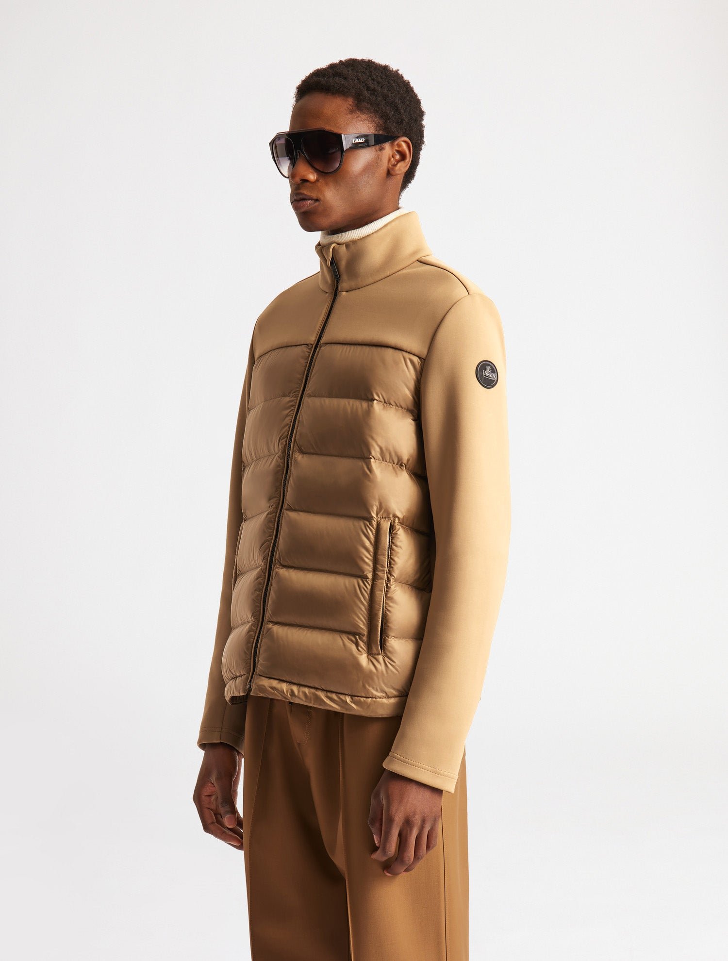 Veste mike col montant coupe regular FUSALP Beige