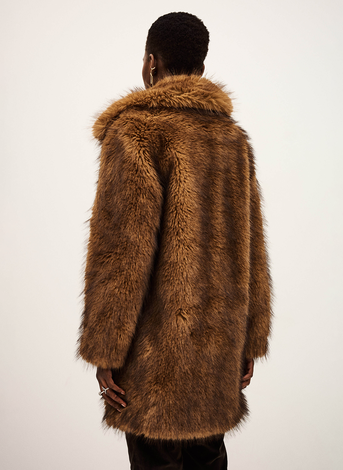 Manteau droit en fourrure synthétique lestor BA&SH Beige