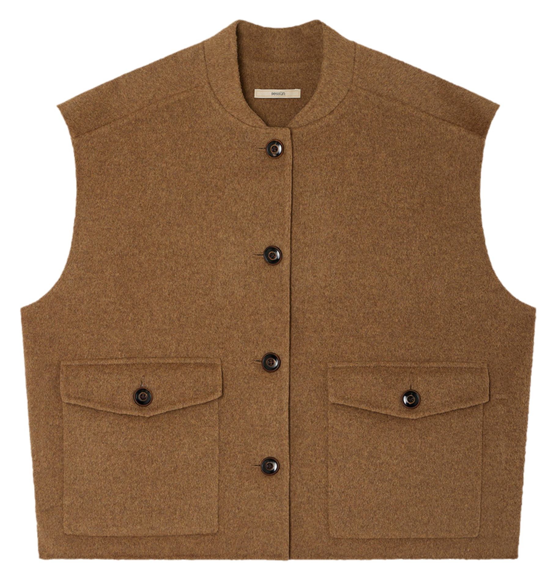 Veste oversize en laine mélangée parkless SESSUN Beige